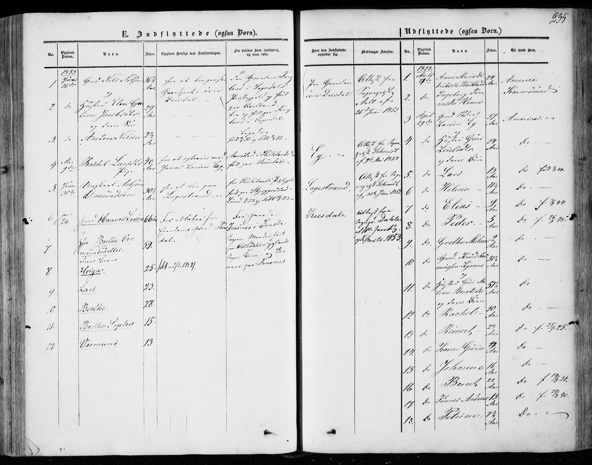 Lund sokneprestkontor, SAST/A-101809/S06/L0009: Parish register (official) no. A 8, 1853-1877, p. 235