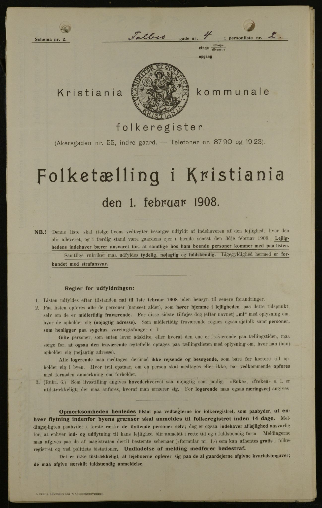 OBA, Municipal Census 1908 for Kristiania, 1908, p. 21056