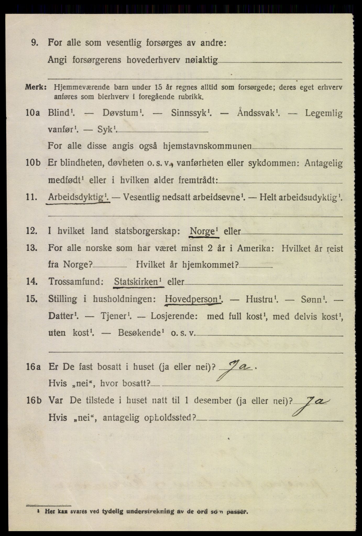 SAH, 1920 census for Tolga, 1920, p. 2224