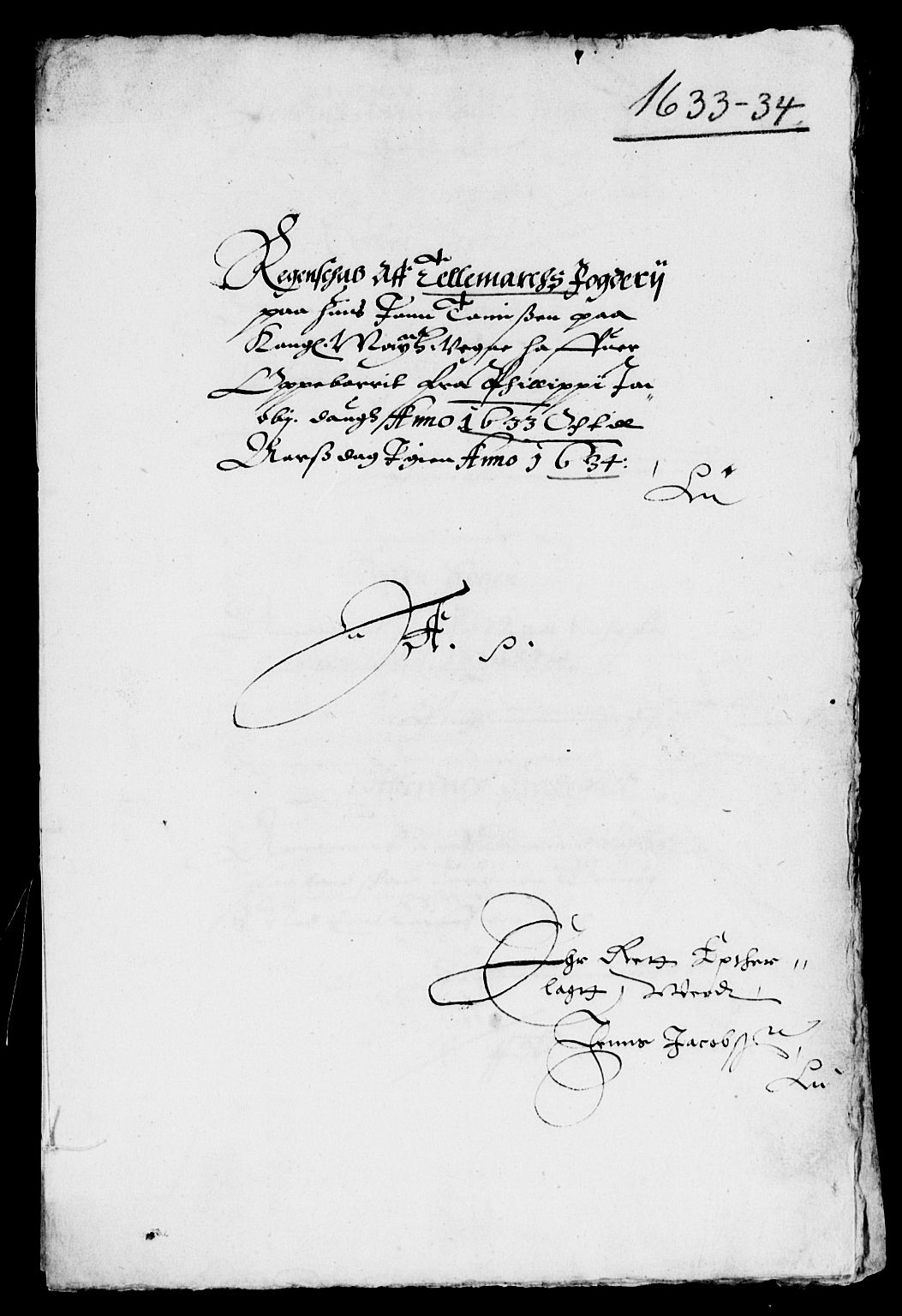Rentekammeret inntil 1814, Reviderte regnskaper, Lensregnskaper, AV/RA-EA-5023/R/Rb/Rbp/L0016: Bratsberg len, 1632-1634