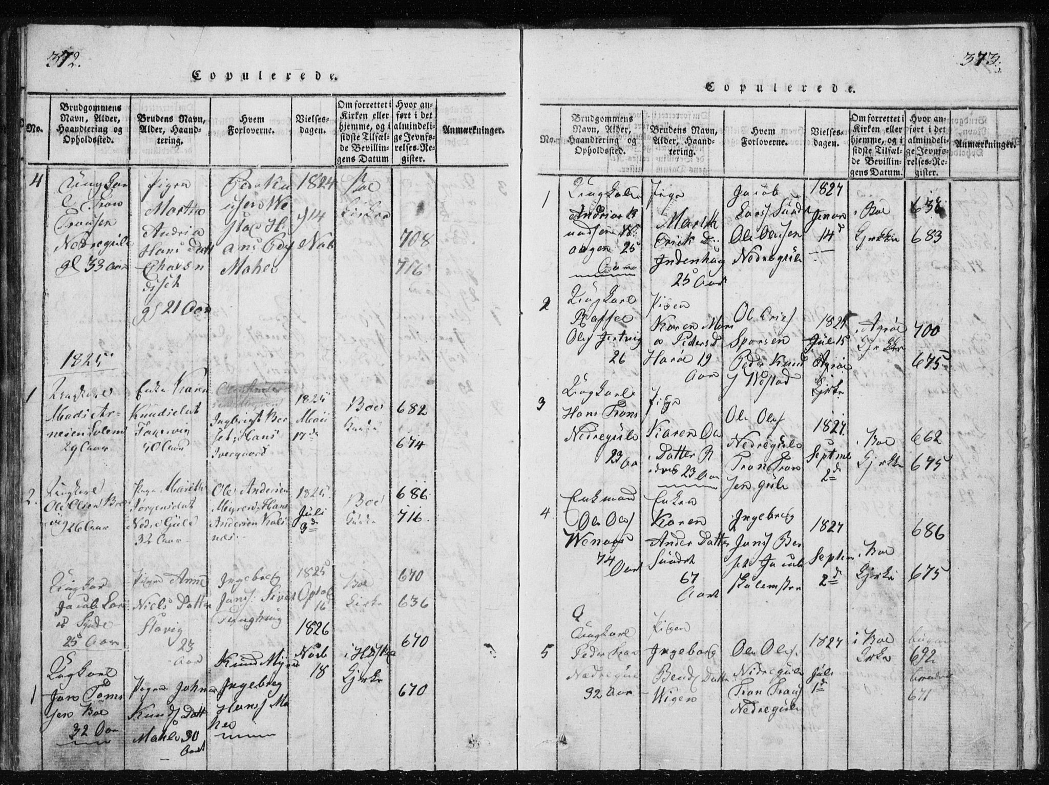 Ministerialprotokoller, klokkerbøker og fødselsregistre - Møre og Romsdal, AV/SAT-A-1454/566/L0772: Parish register (copy) no. 566C01, 1818-1845, p. 372-373