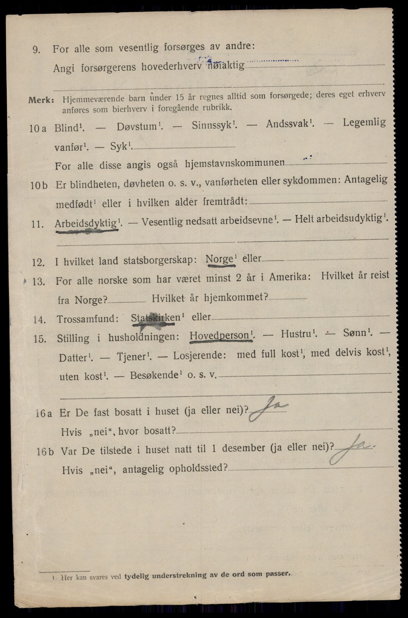 SAT, 1920 census for Trondheim, 1920, p. 67025