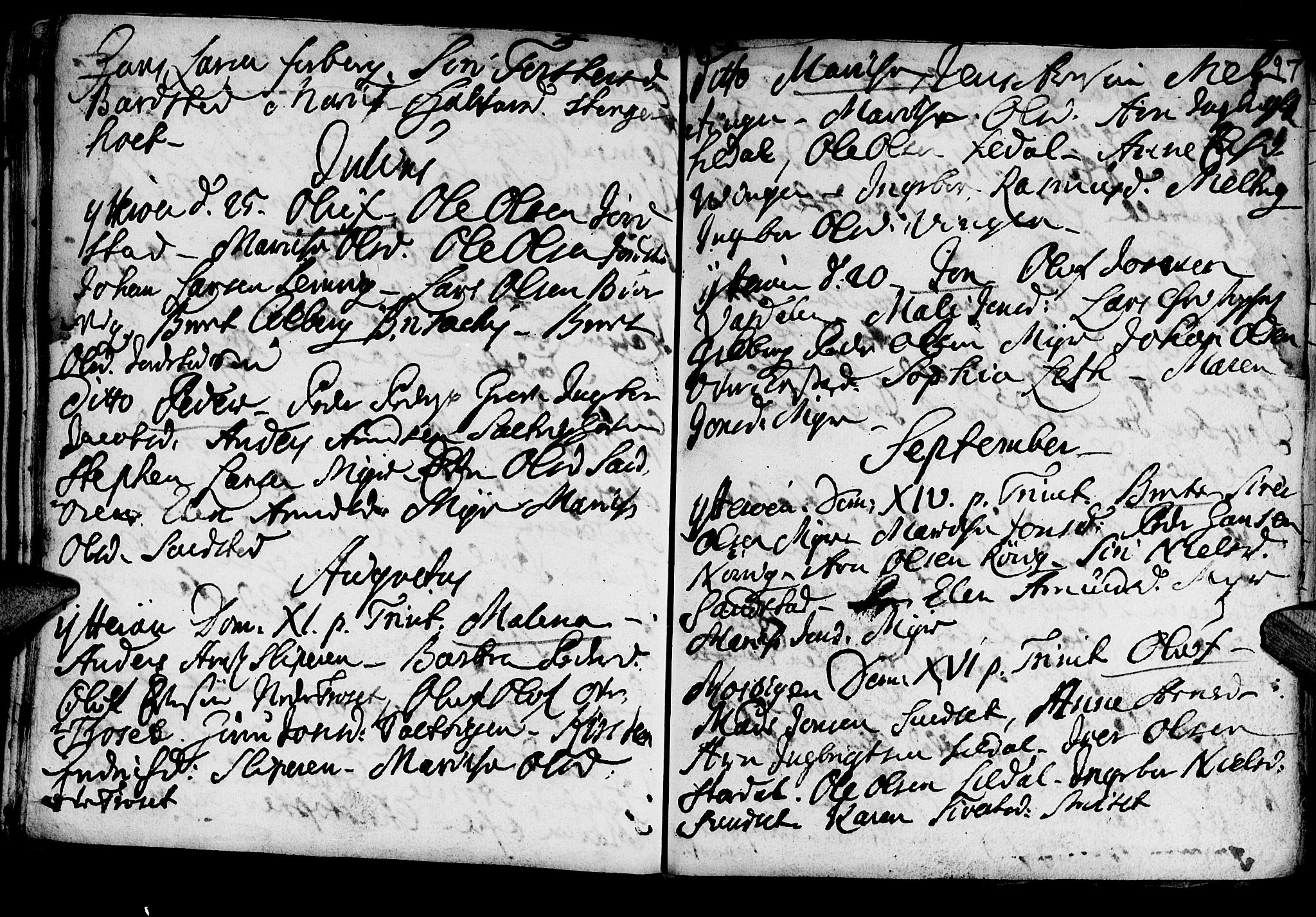 Ministerialprotokoller, klokkerbøker og fødselsregistre - Nord-Trøndelag, SAT/A-1458/722/L0215: Parish register (official) no. 722A02, 1718-1755, p. 97