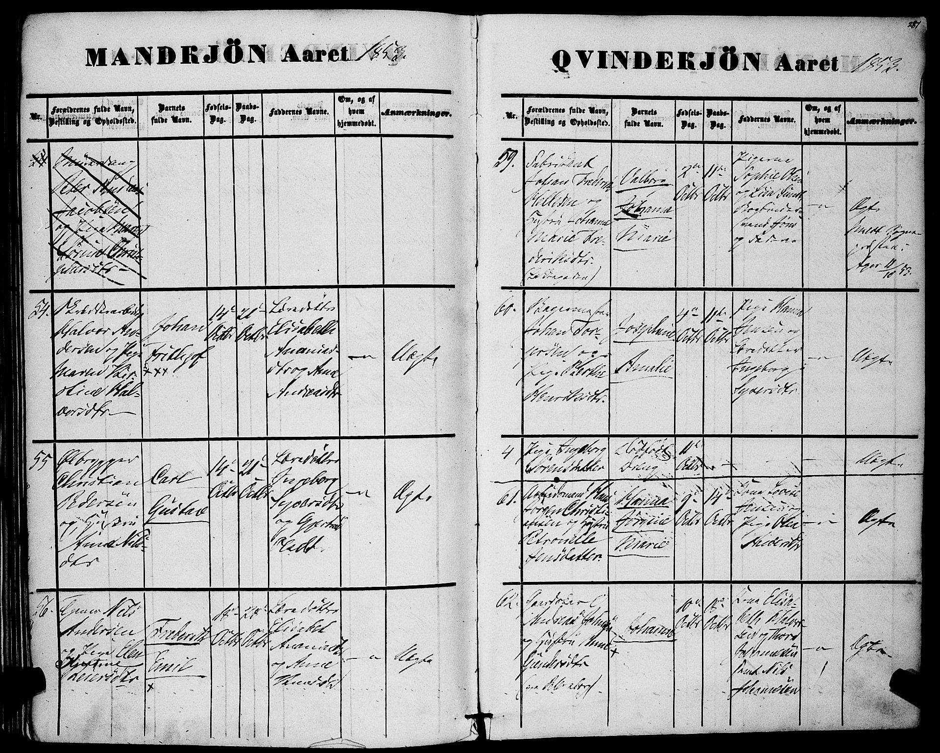 Rikshospitalet prestekontor Kirkebøker, AV/SAO-A-10309b/F/L0003: Parish register (official) no. 3, 1841-1853, p. 287