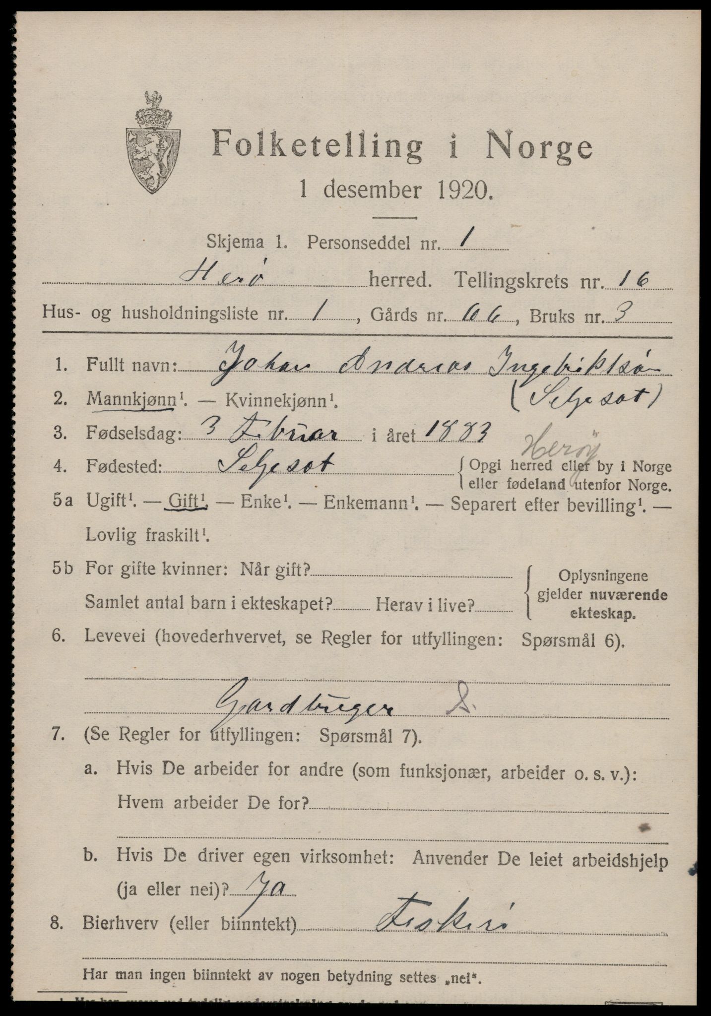 SAT, 1920 census for Herøy (MR), 1920, p. 10273