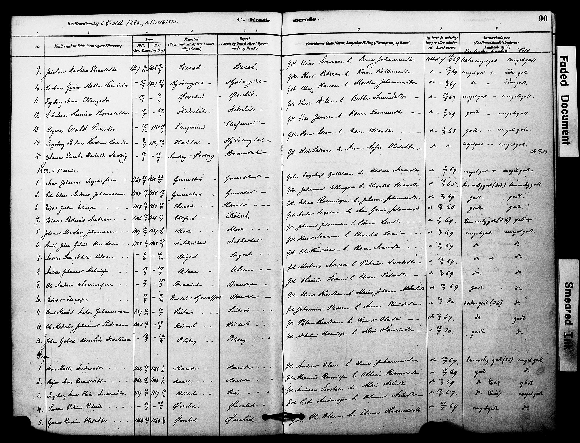 Ministerialprotokoller, klokkerbøker og fødselsregistre - Møre og Romsdal, SAT/A-1454/510/L0122: Parish register (official) no. 510A02, 1878-1897, p. 90