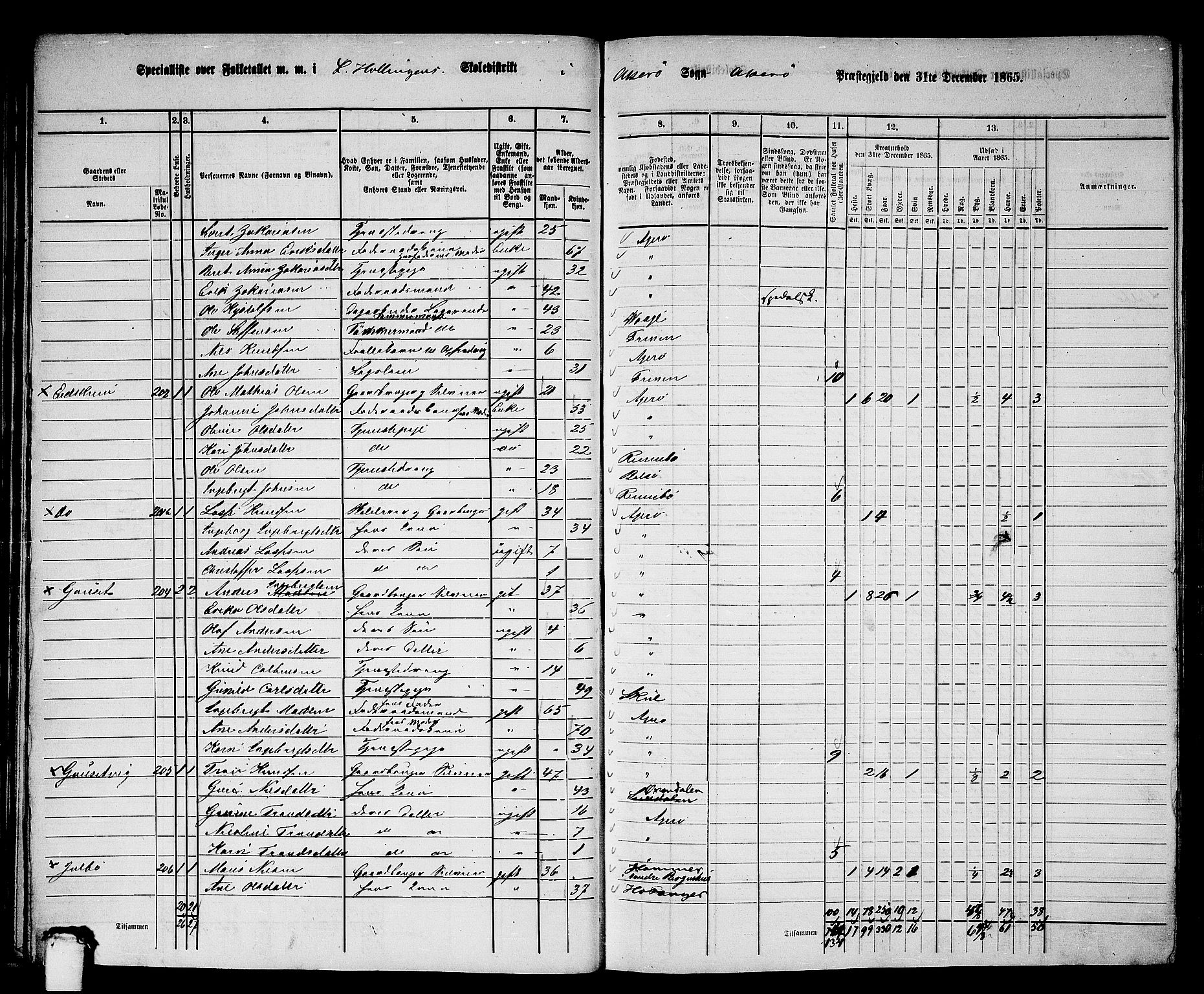 RA, 1865 census for Aukra, 1865, p. 37