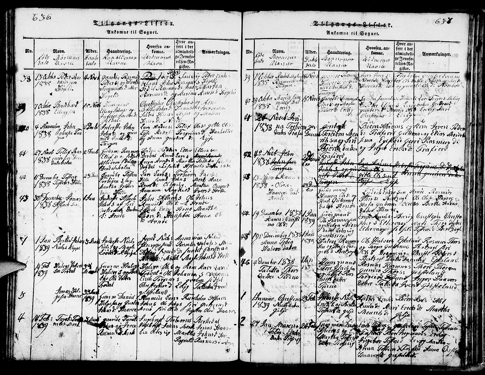 Strand sokneprestkontor, SAST/A-101828/H/Ha/Hab/L0002: Parish register (copy) no. B 2, 1816-1854, p. 636-637