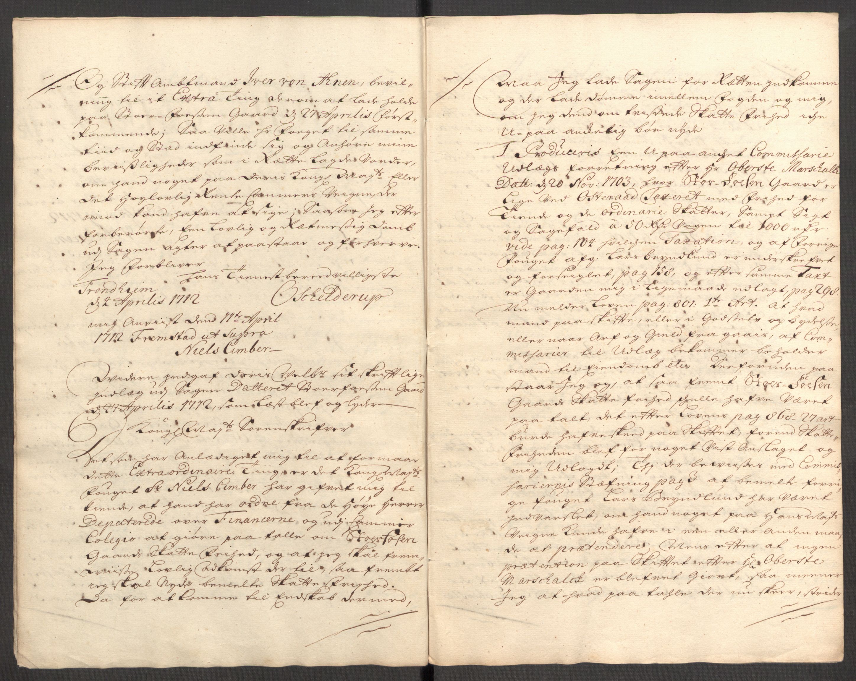 Rentekammeret inntil 1814, Reviderte regnskaper, Fogderegnskap, AV/RA-EA-4092/R57/L3858: Fogderegnskap Fosen, 1708-1709, p. 476