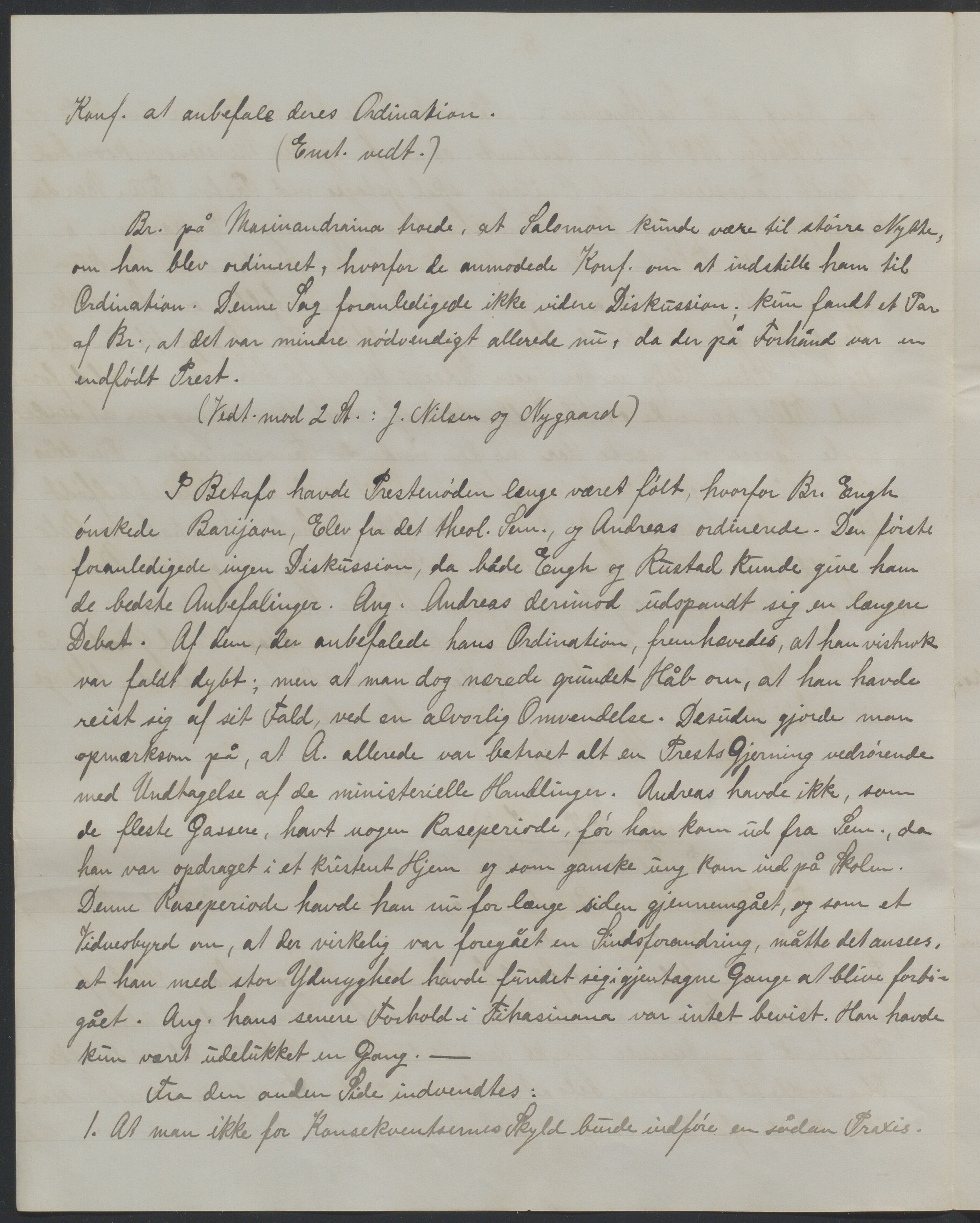 Det Norske Misjonsselskap - hovedadministrasjonen, VID/MA-A-1045/D/Da/Daa/L0038/0001: Konferansereferat og årsberetninger / Konferansereferat fra Madagaskar Innland., 1890