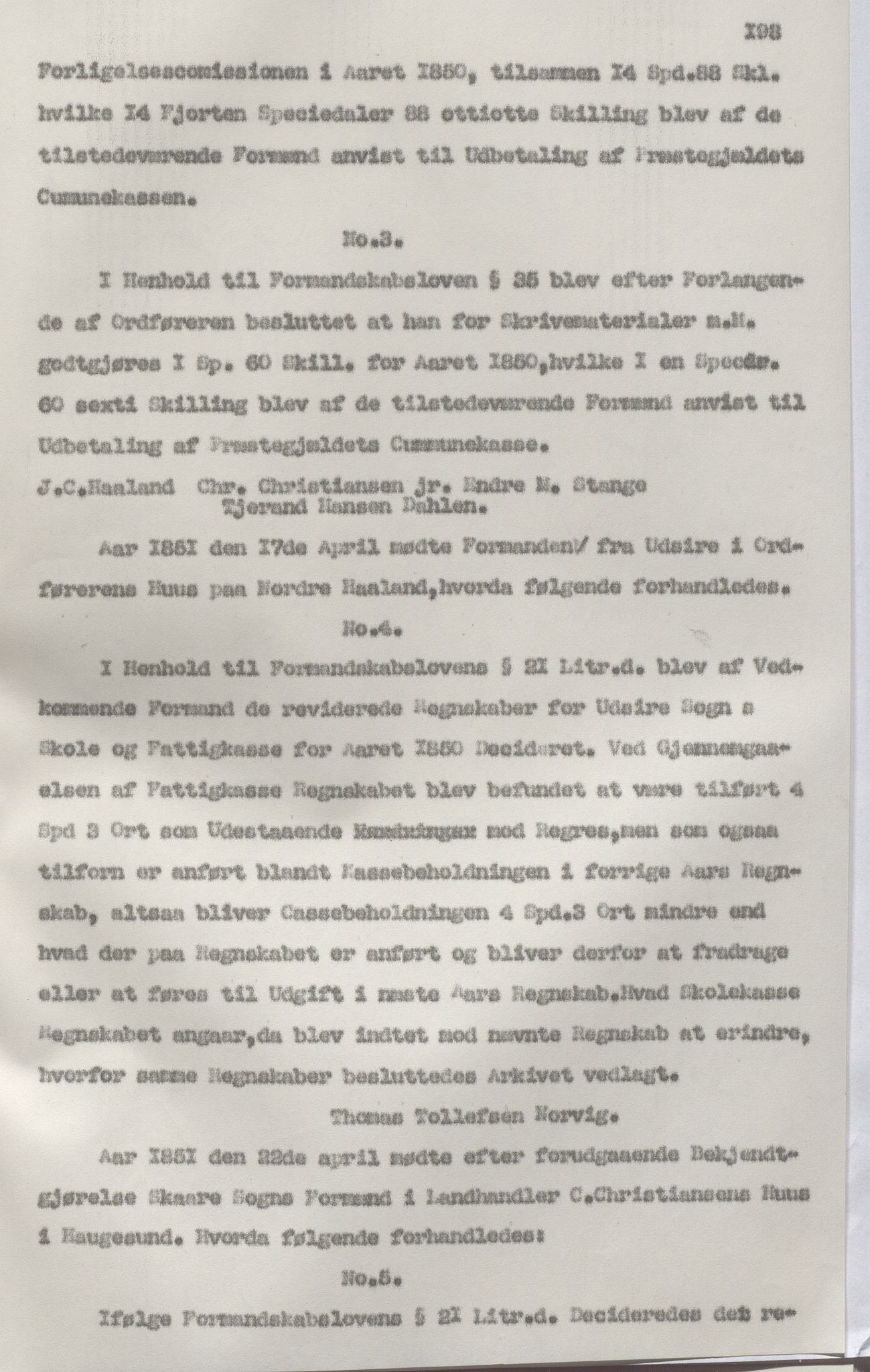 Torvastad kommune - Formannskapet, IKAR/K-101331/A/L0002: Avskrift av forhandlingsprotokoll, 1837-1855, p. 198