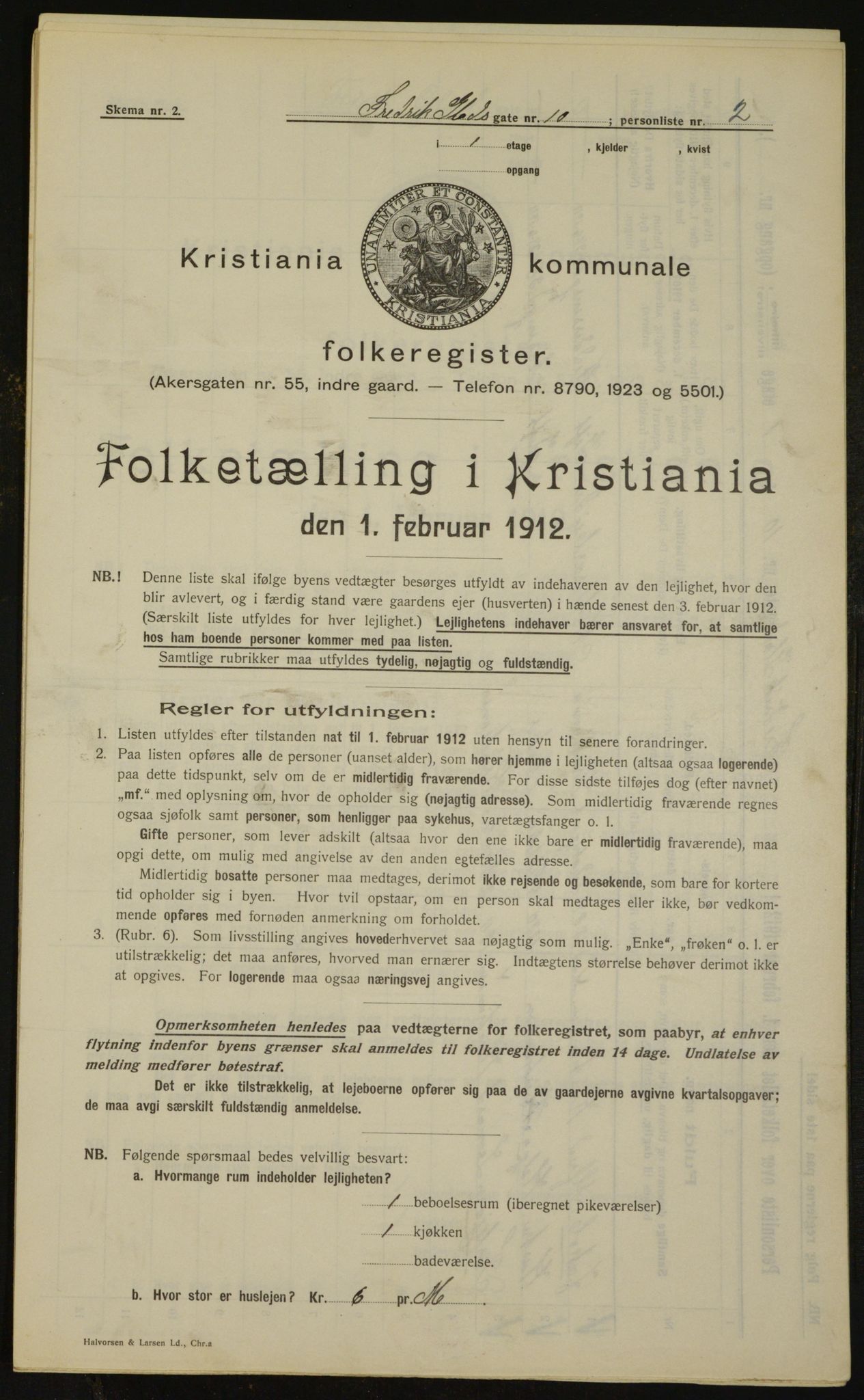 OBA, Municipal Census 1912 for Kristiania, 1912, p. 26556