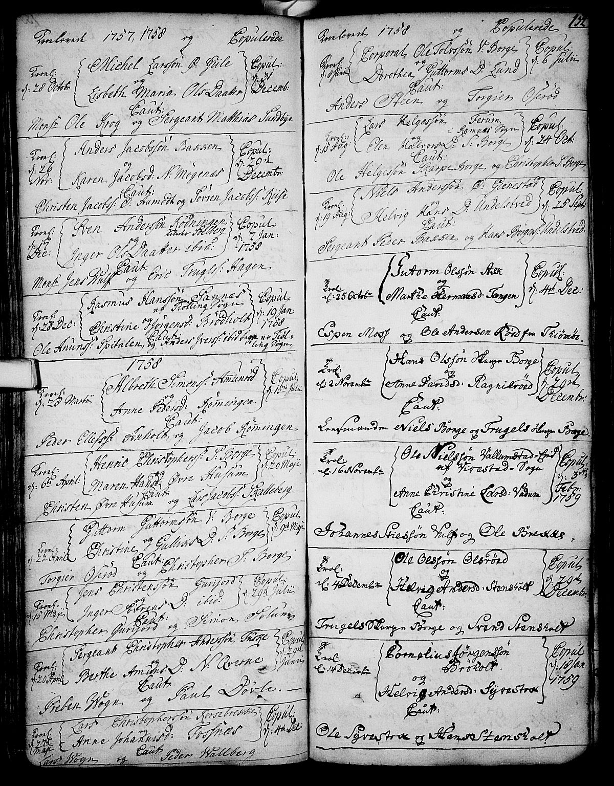 Stokke kirkebøker, AV/SAKO-A-320/F/Fa/L0002: Parish register (official) no. I 2, 1732-1770, p. 154