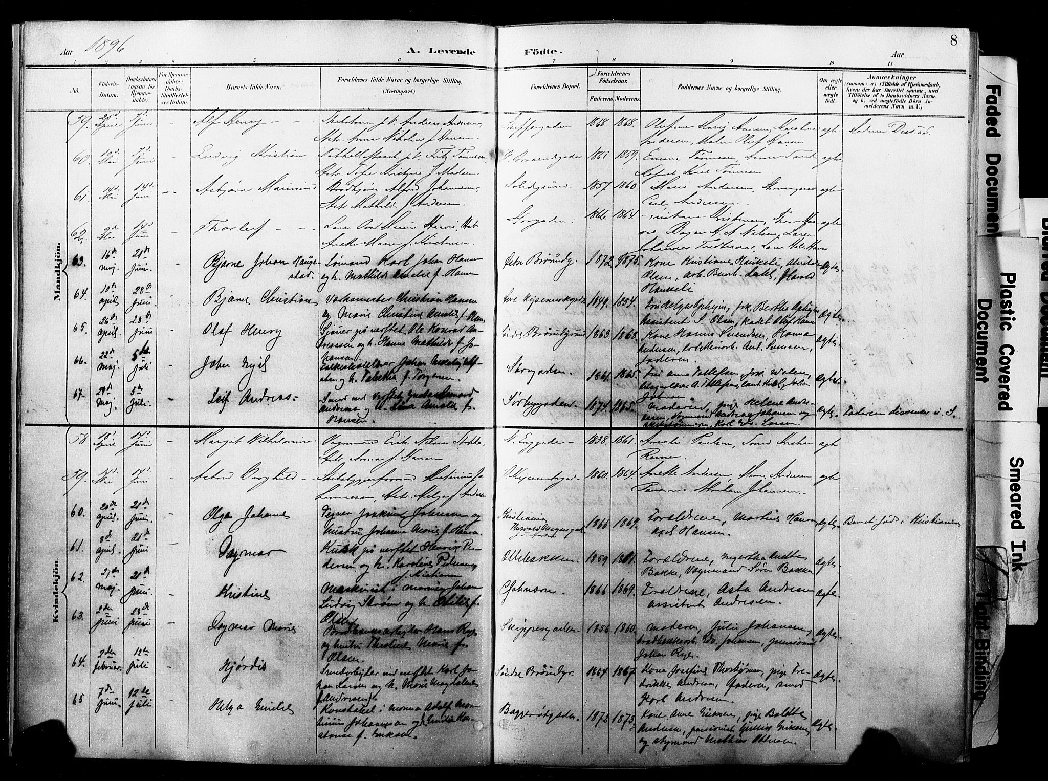 Horten kirkebøker, AV/SAKO-A-348/F/Fa/L0005: Parish register (official) no. 5, 1896-1904, p. 8