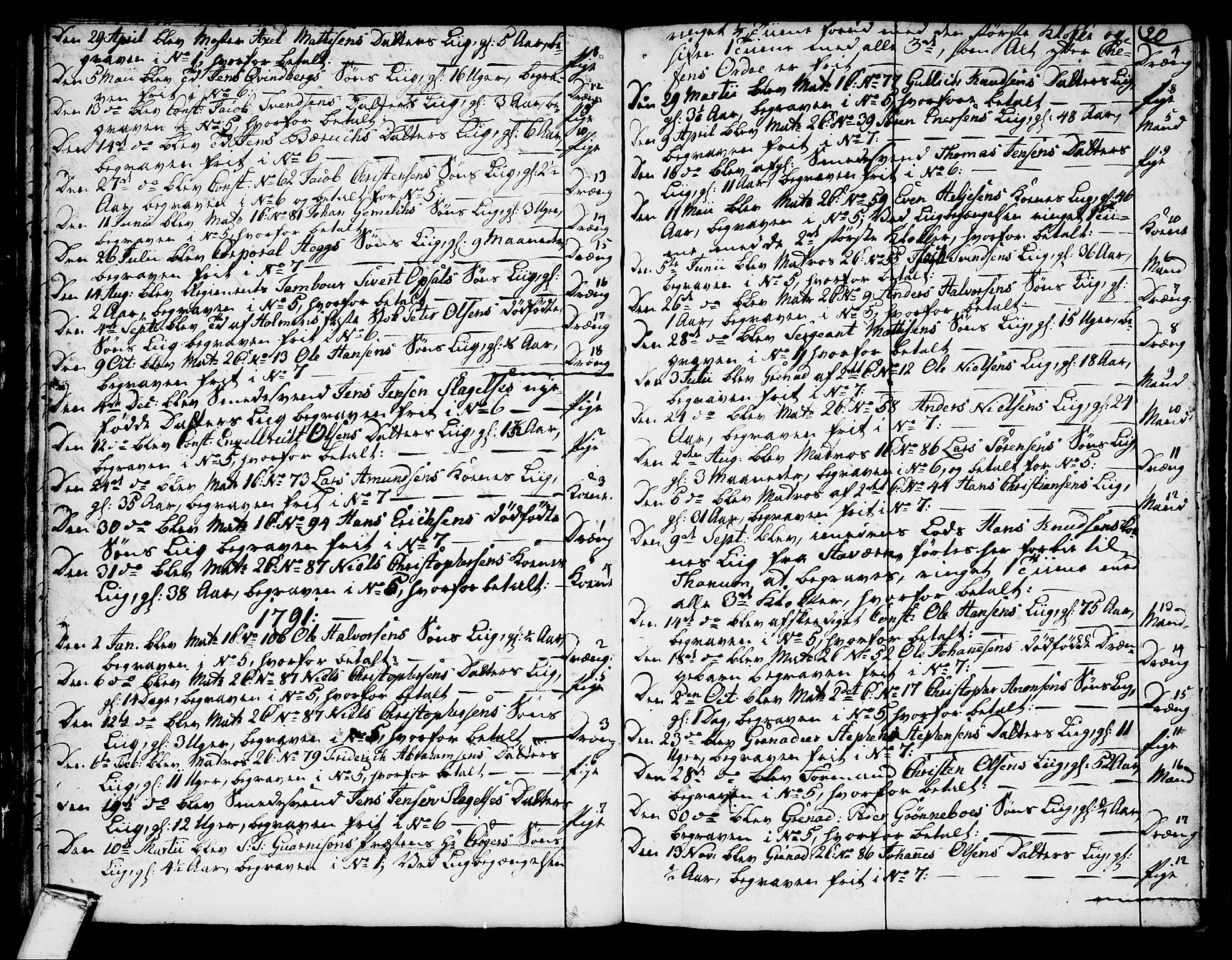 Stavern kirkebøker, SAKO/A-318/F/Fa/L0003: Parish register (official) no. 3, 1783-1809, p. 20