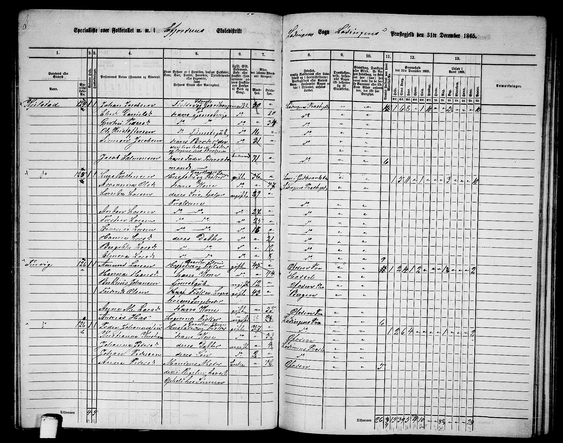 RA, 1865 census for Lødingen, 1865, p. 90