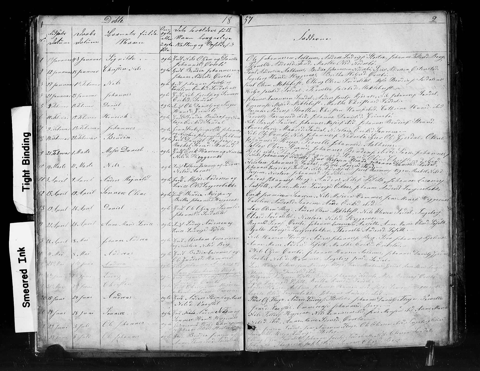 Jølster sokneprestembete, SAB/A-80701/H/Hab/Haba/L0001: Parish register (copy) no. A 1, 1853-1894, p. 9