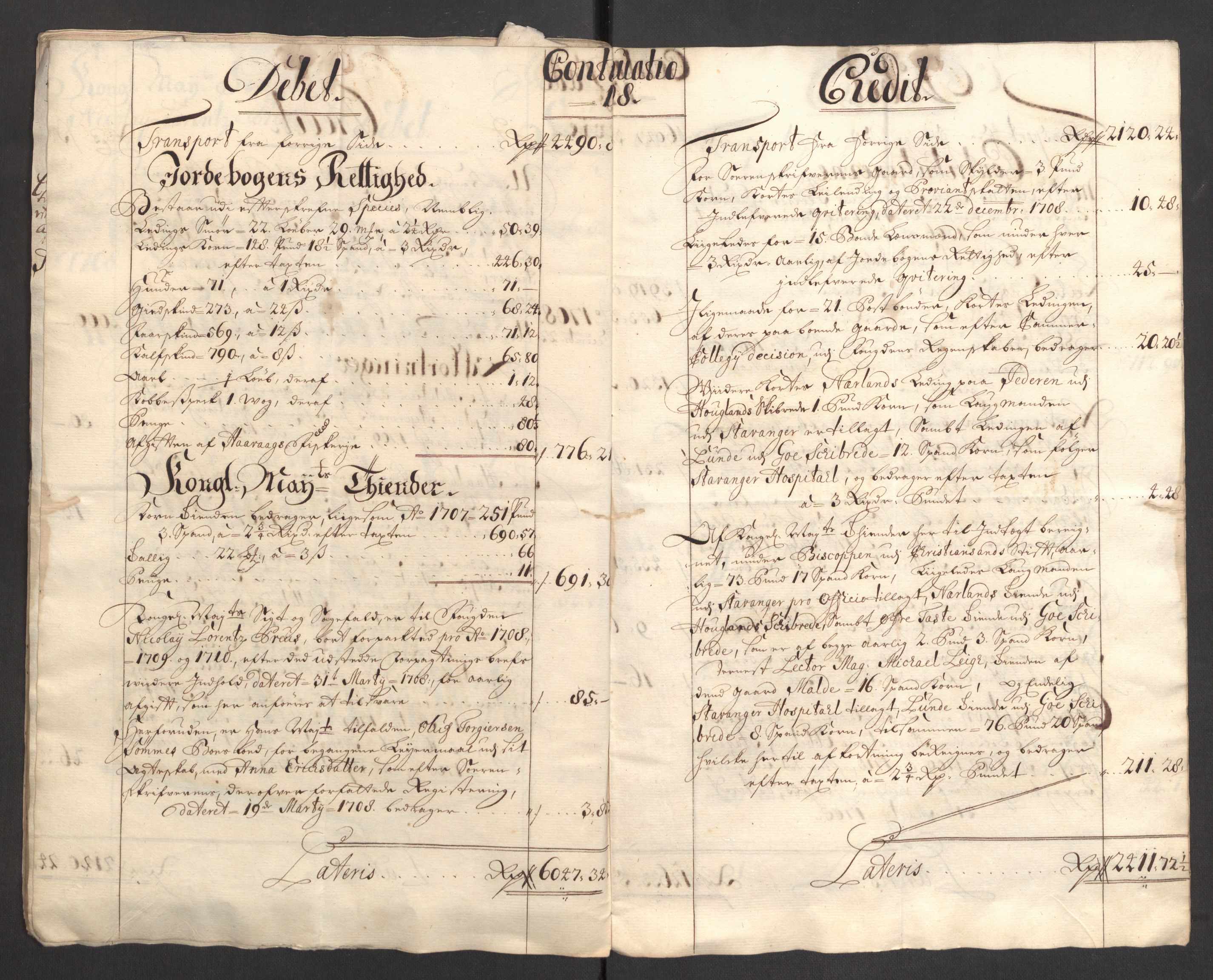 Rentekammeret inntil 1814, Reviderte regnskaper, Fogderegnskap, AV/RA-EA-4092/R46/L2733: Fogderegnskap Jæren og Dalane, 1705-1708, p. 350