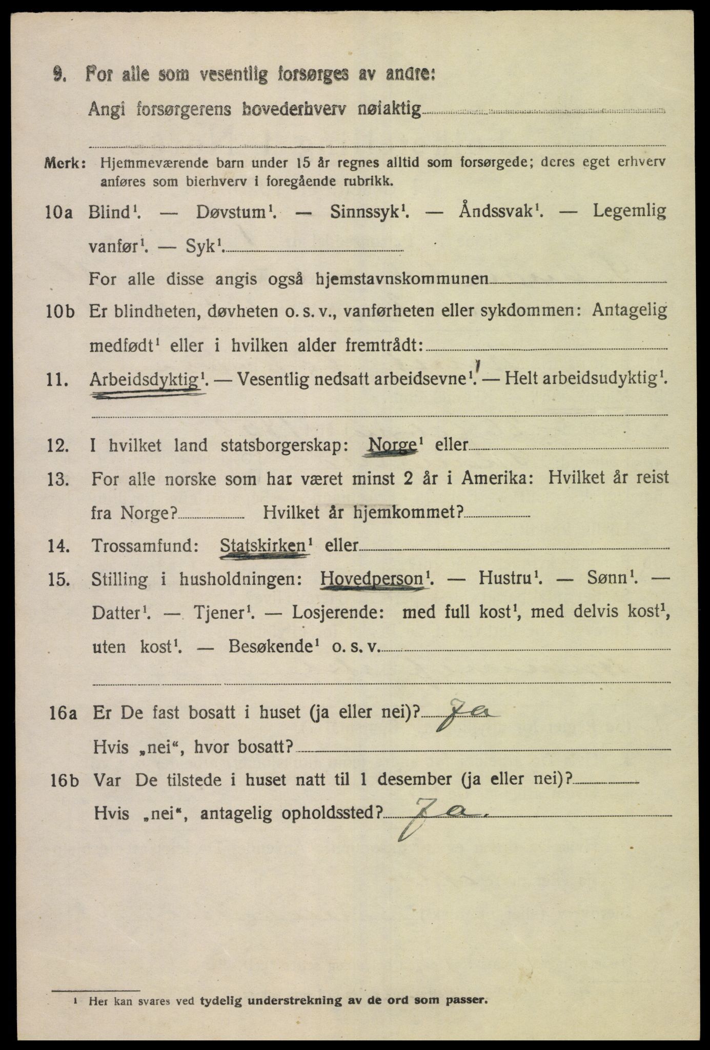 SAK, 1920 census for Sør-Audnedal, 1920, p. 3838