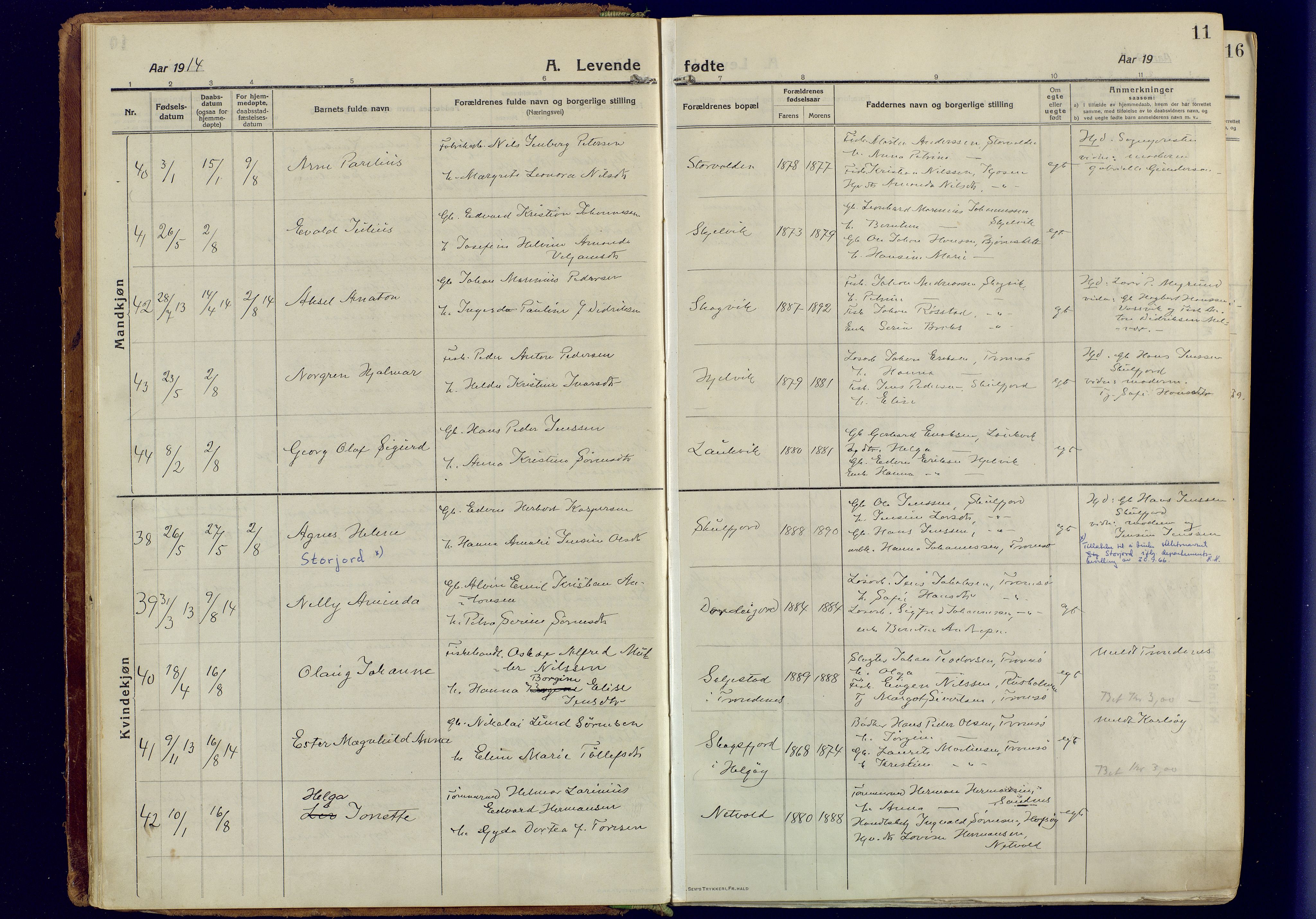 Tromsøysund sokneprestkontor, AV/SATØ-S-1304/G/Ga/L0008kirke: Parish register (official) no. 8, 1914-1922, p. 11