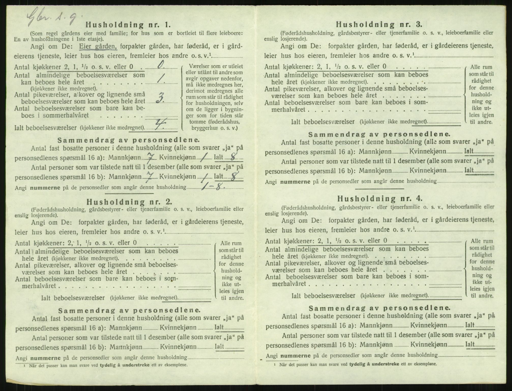 SAT, 1920 census for Rindal, 1920, p. 471