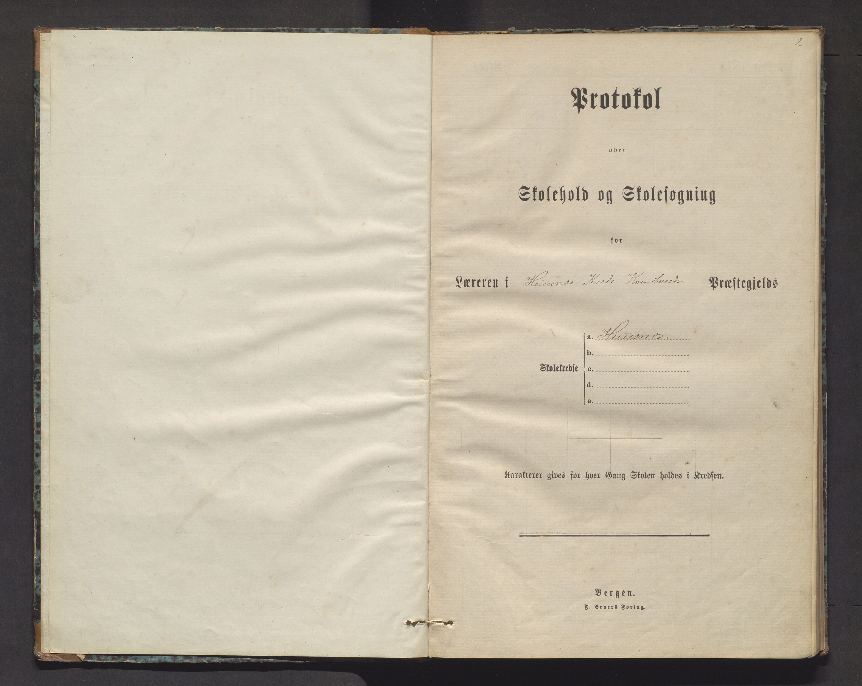Kvinnherad kommune. Barneskulane, IKAH/1224-231/F/Ff/L0003: Skuleprotokoll for Husnes krins , 1878-1890