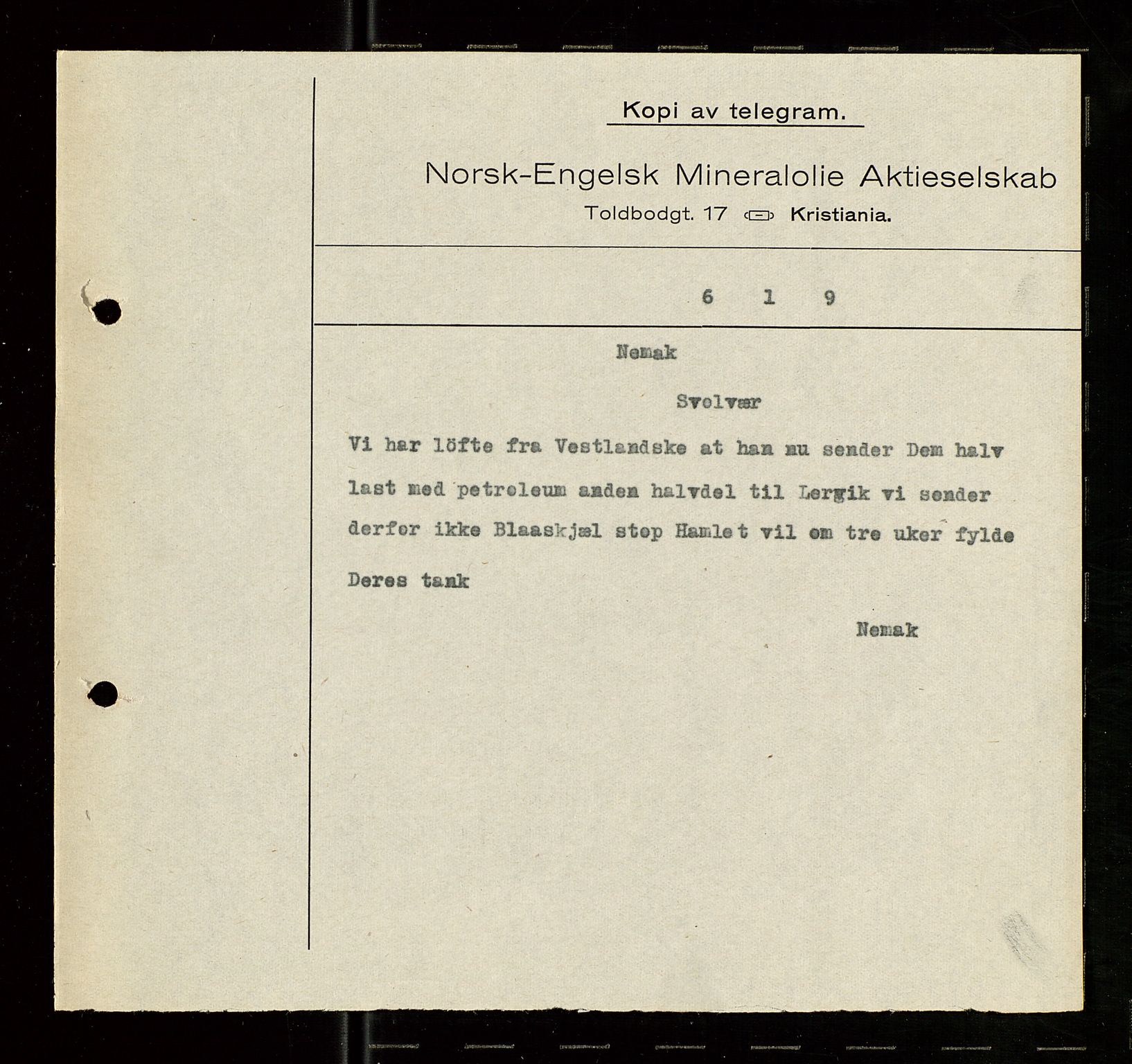 Pa 1521 - A/S Norske Shell, AV/SAST-A-101915/E/Ea/Eaa/L0007: Sjefskorrespondanse, 1919, p. 548