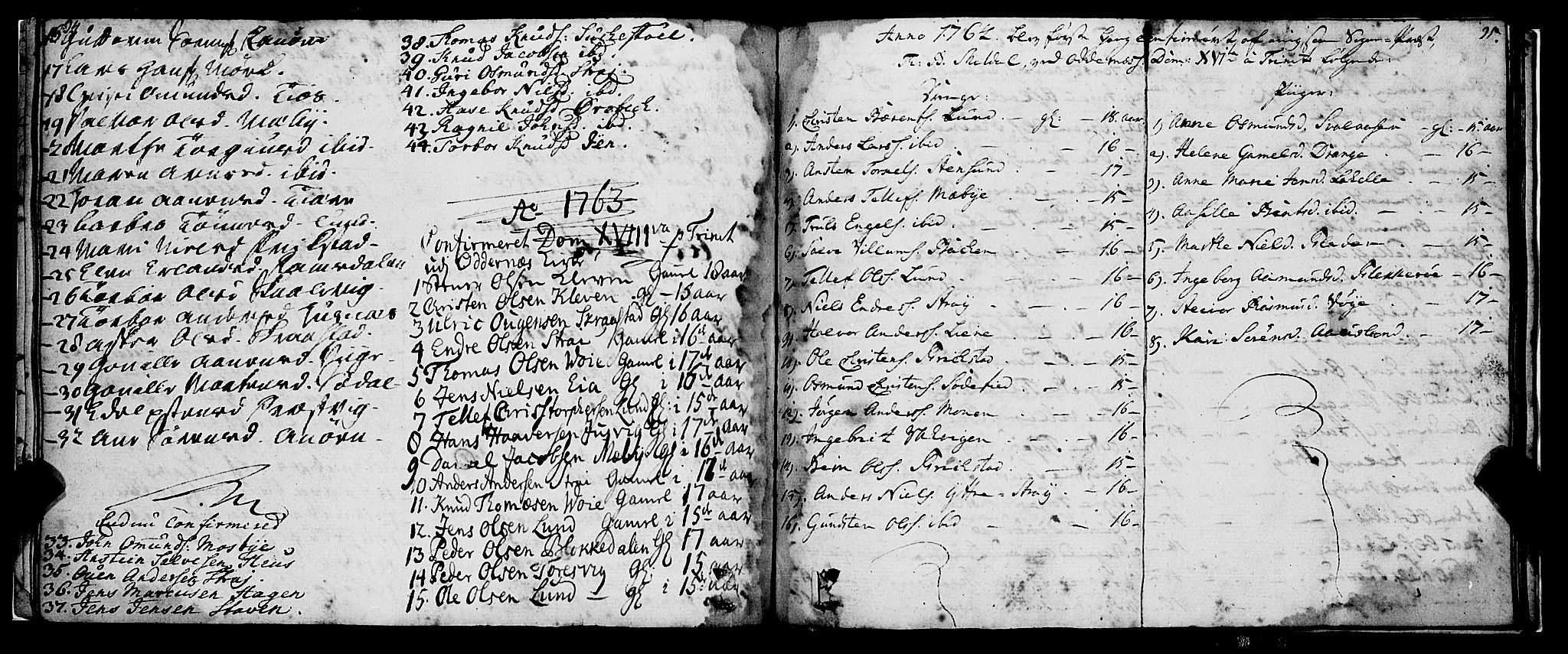 Oddernes sokneprestkontor, AV/SAK-1111-0033/F/Fa/Faa/L0003: Parish register (official) no. A 3, 1736-1795, p. 34-35