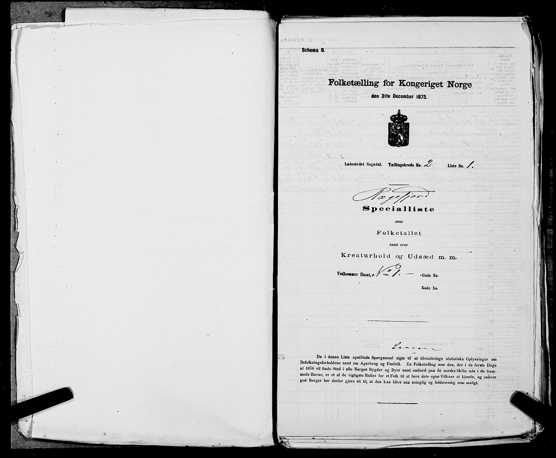 SAST, 1875 census for 1107B Sokndal/Sokndal, 1875, p. 130