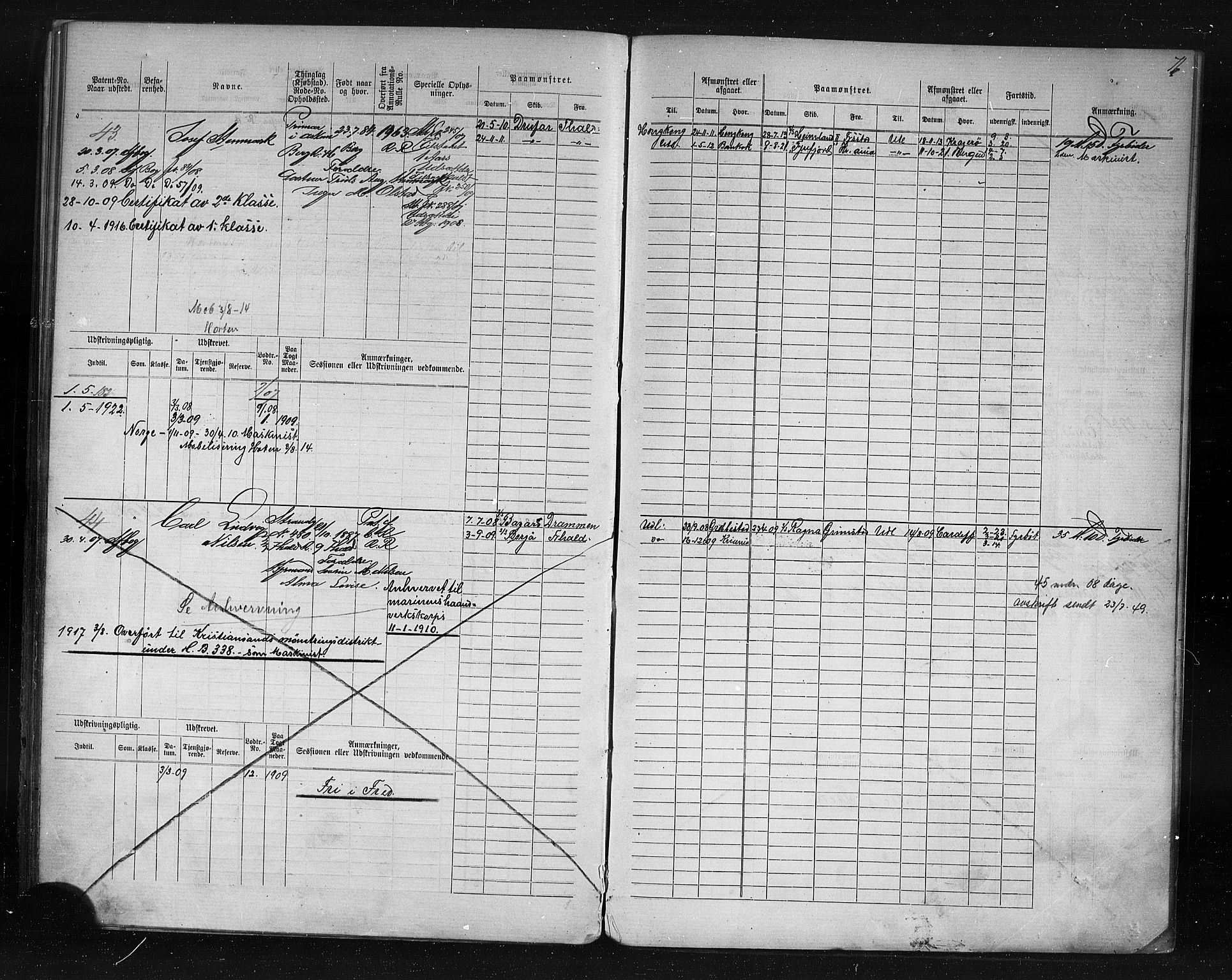 Halden mønstringskontor, SAO/A-10569a/F/Fc/Fcd/L0003: Annotasjons- og hovedrulle for maskinister og fyrbøtere, 1876-1918, p. 31