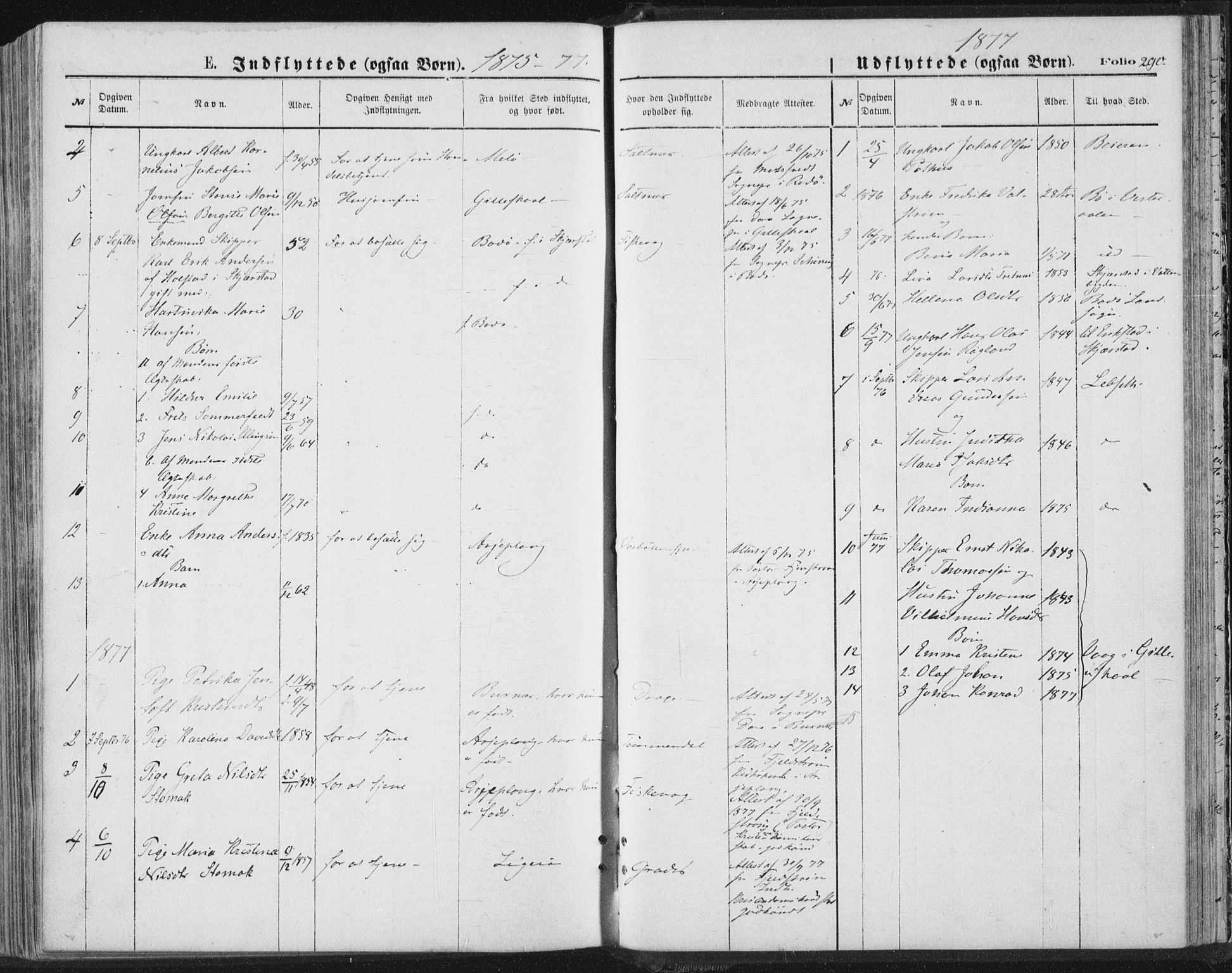 Ministerialprotokoller, klokkerbøker og fødselsregistre - Nordland, SAT/A-1459/847/L0668: Parish register (official) no. 847A08, 1872-1886, p. 290