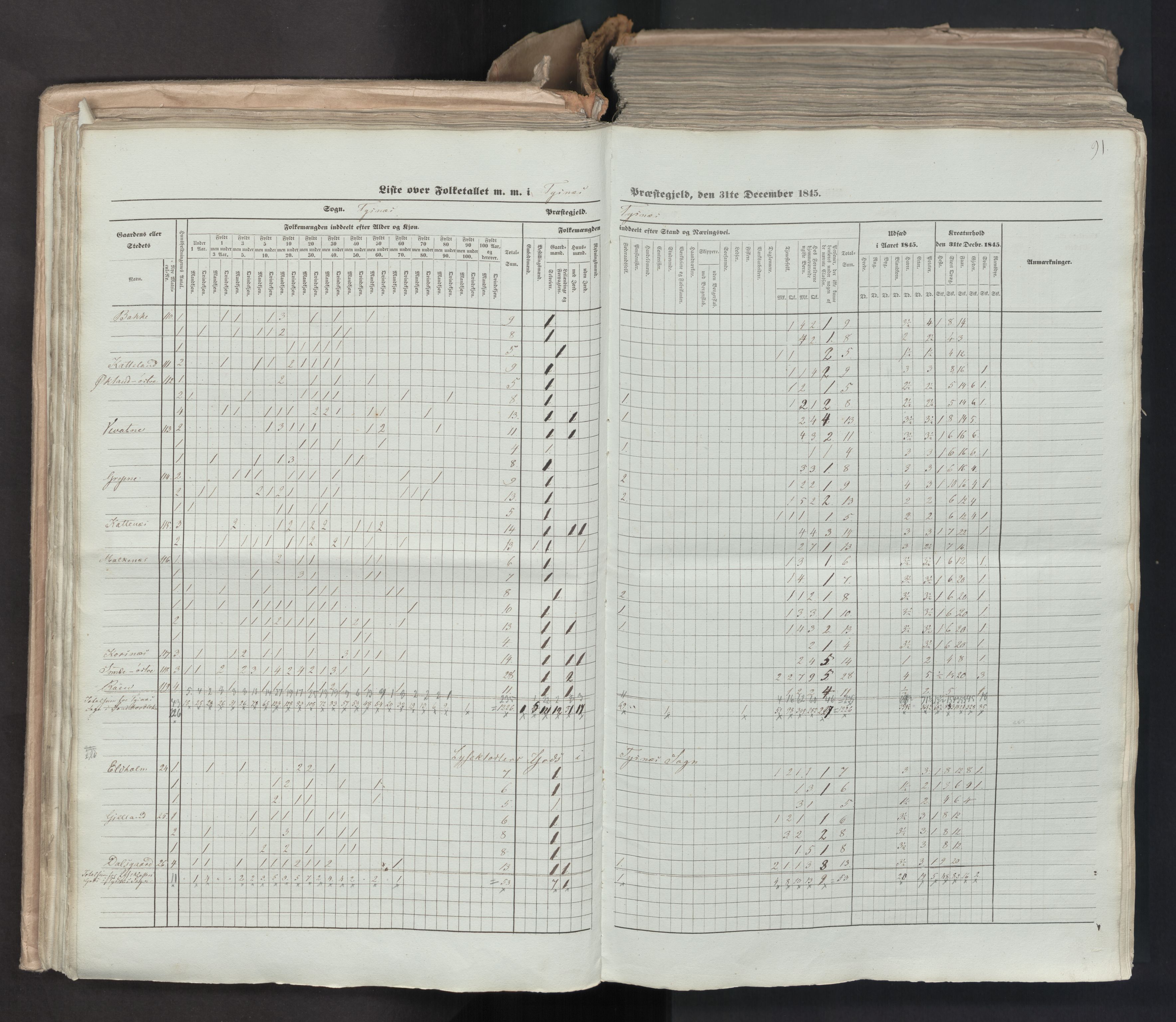 RA, Census 1845, vol. 7: Søndre Bergenhus amt og Nordre Bergenhus amt, 1845, p. 91