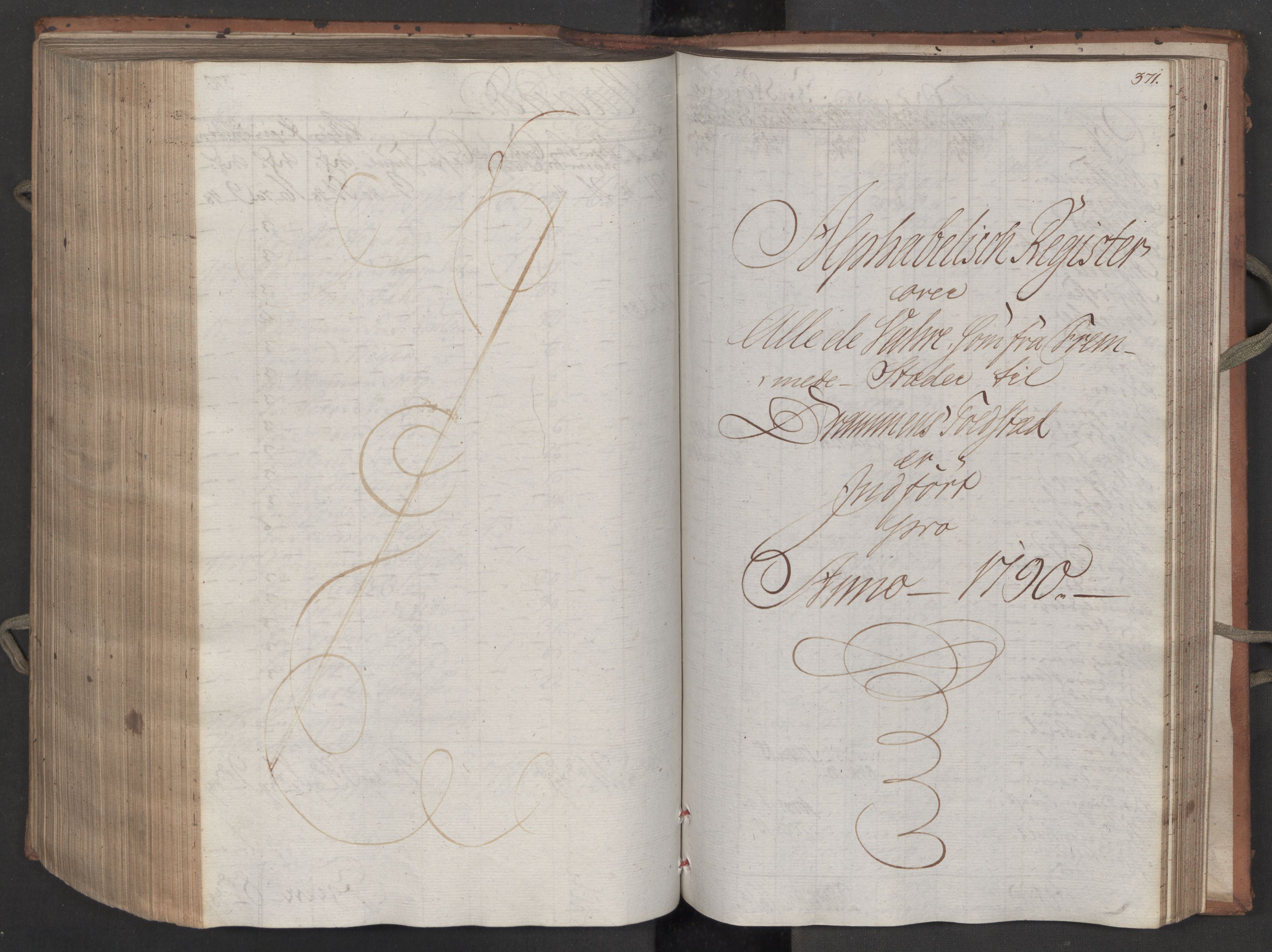 Generaltollkammeret, tollregnskaper, RA/EA-5490/R08/L0158/0001: Tollregnskaper Drammen / Inngående tollbok, 1790, p. 370b-371a