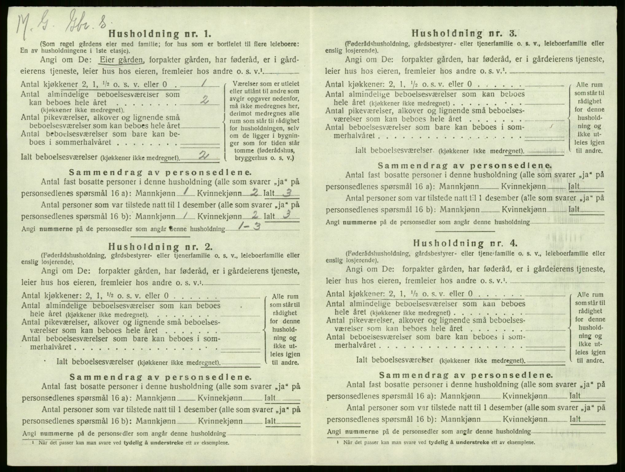 SAKO, 1920 census for Sem, 1920, p. 1215