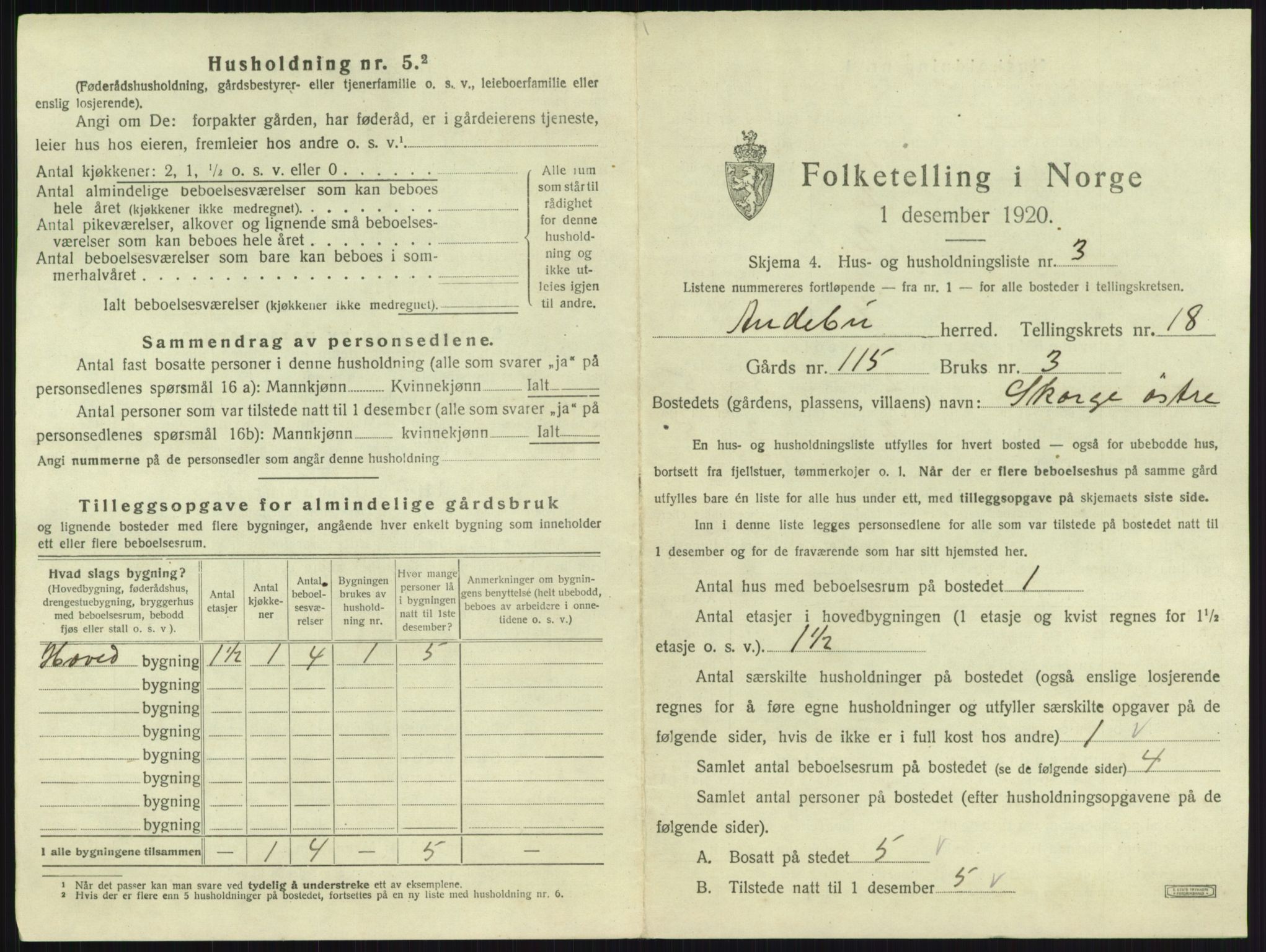 SAKO, 1920 census for Andebu, 1920, p. 984