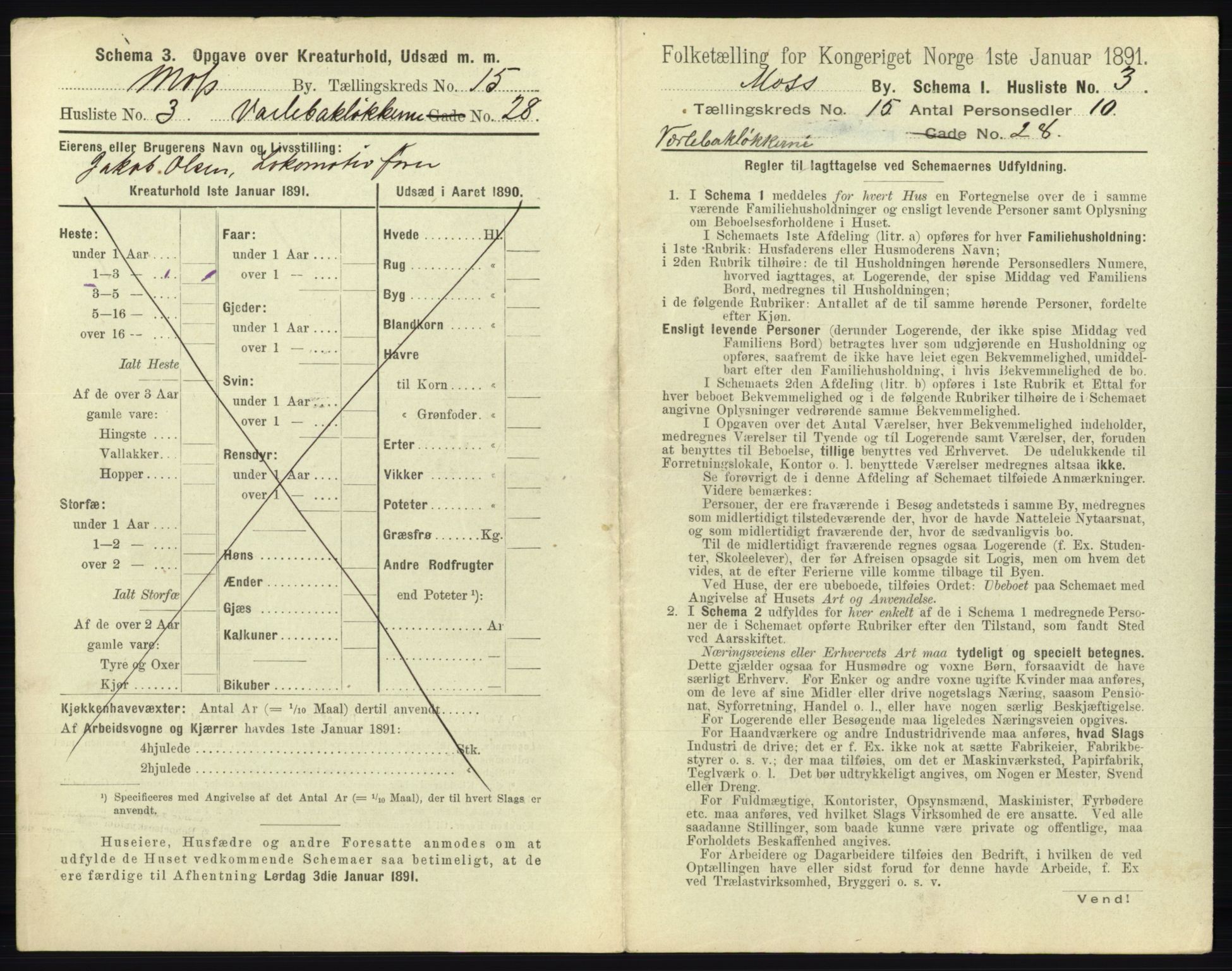 RA, 1891 census for 0104 Moss, 1891, p. 984