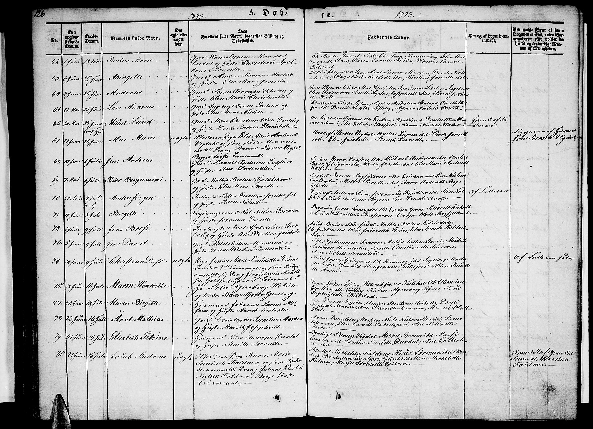 Ministerialprotokoller, klokkerbøker og fødselsregistre - Nordland, SAT/A-1459/820/L0289: Parish register (official) no. 820A10, 1826-1845, p. 126