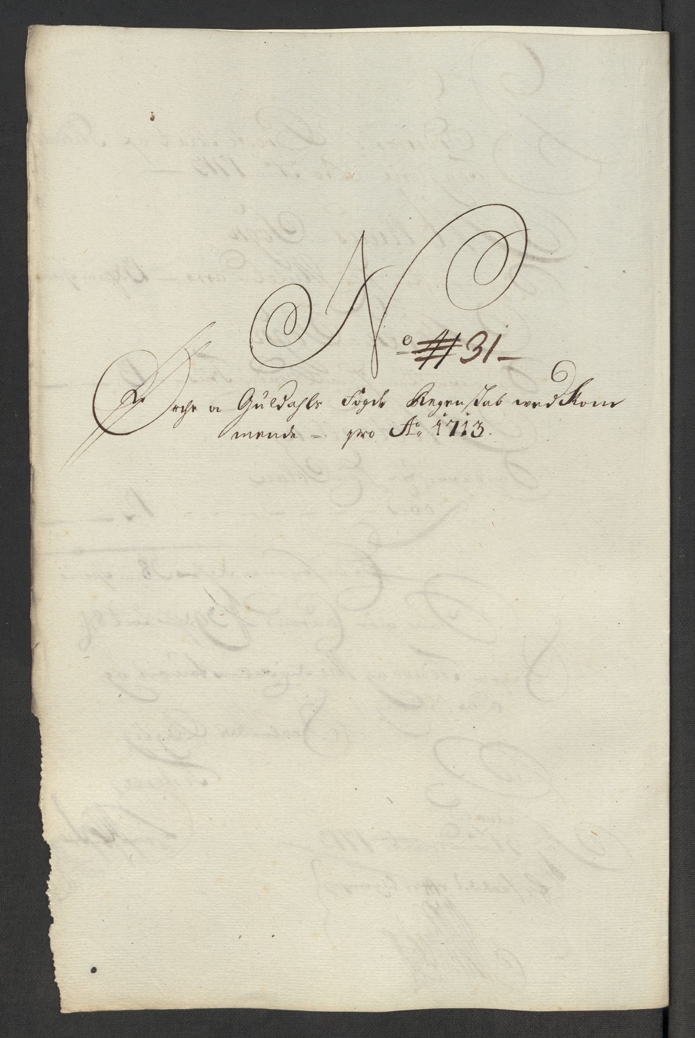 Rentekammeret inntil 1814, Reviderte regnskaper, Fogderegnskap, AV/RA-EA-4092/R60/L3964: Fogderegnskap Orkdal og Gauldal, 1713, p. 309