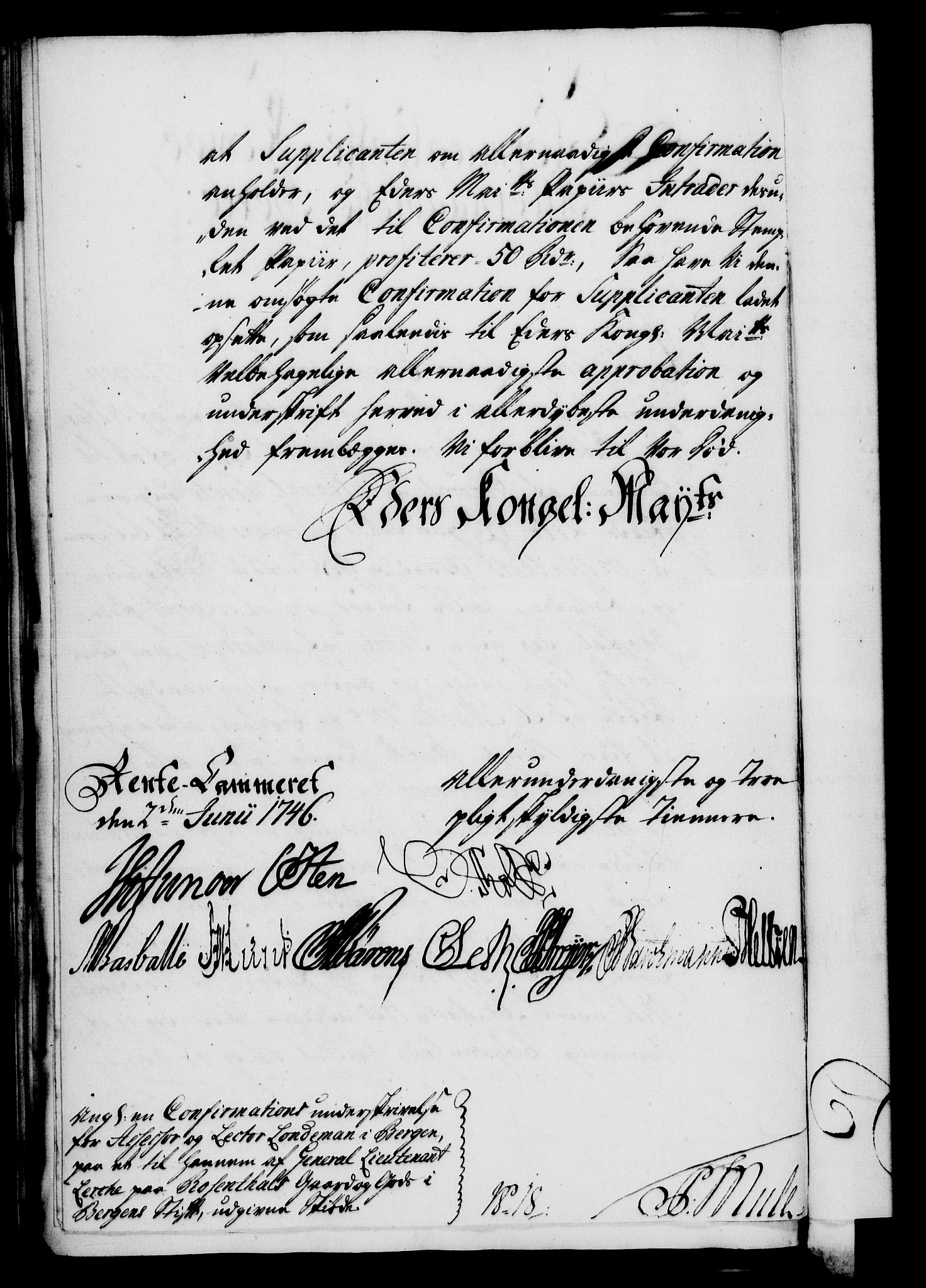 Rentekammeret, Kammerkanselliet, RA/EA-3111/G/Gf/Gfa/L0028: Norsk relasjons- og resolusjonsprotokoll (merket RK 52.28), 1745-1746, p. 849
