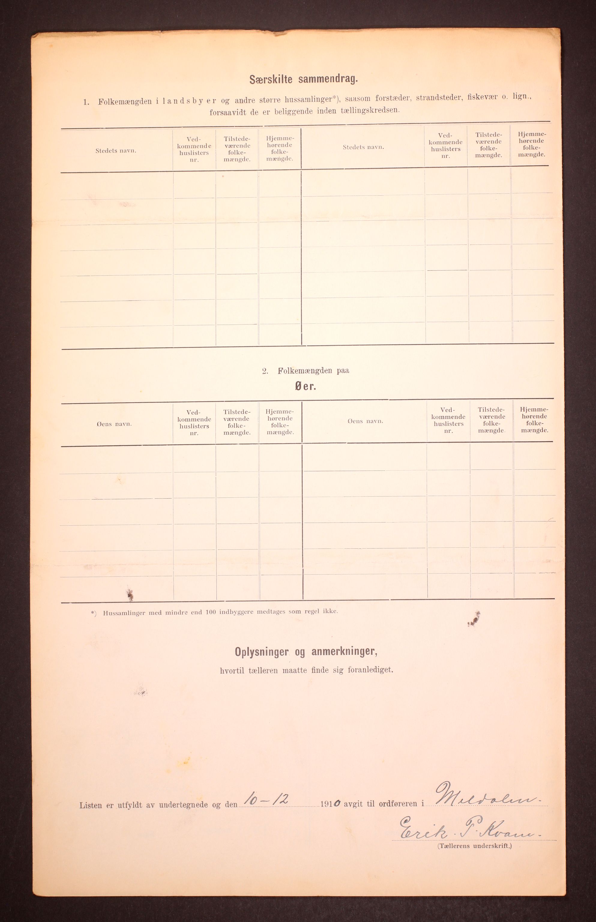 RA, 1910 census for Meldal, 1910, p. 41