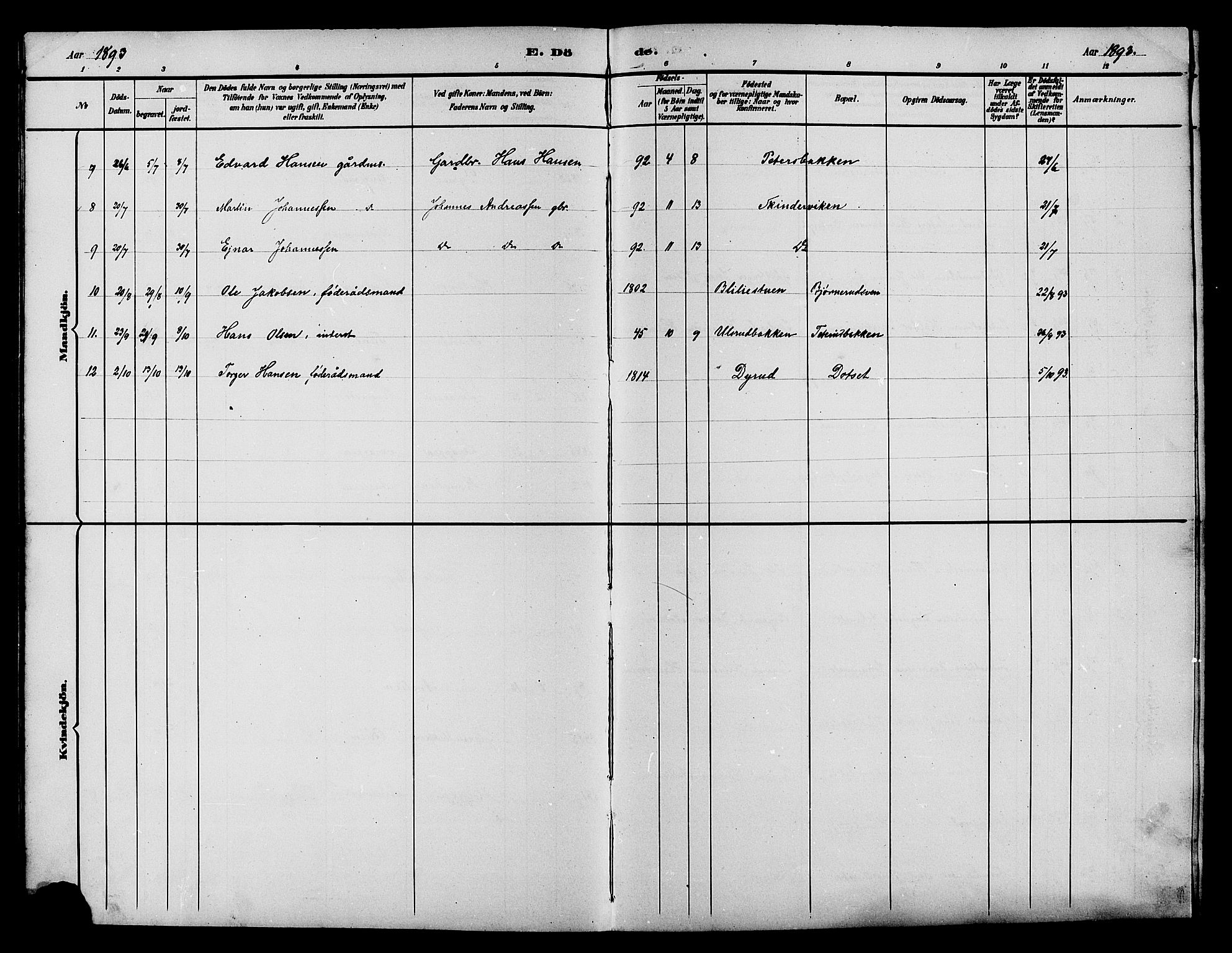 Vestre Toten prestekontor, AV/SAH-PREST-108/H/Ha/Hab/L0015: Parish register (copy) no. 15, 1890-1900