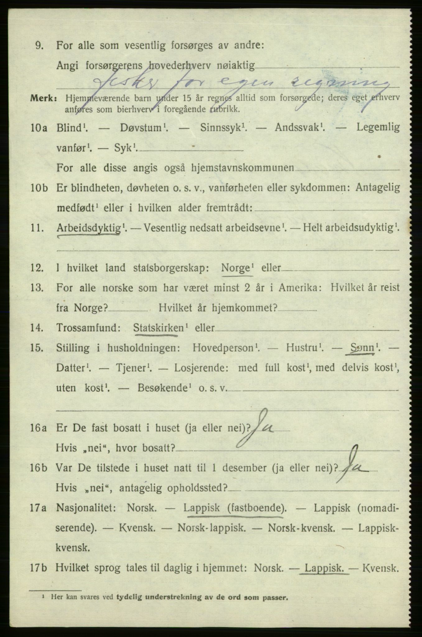 SATØ, 1920 census for , 1920, p. 2437