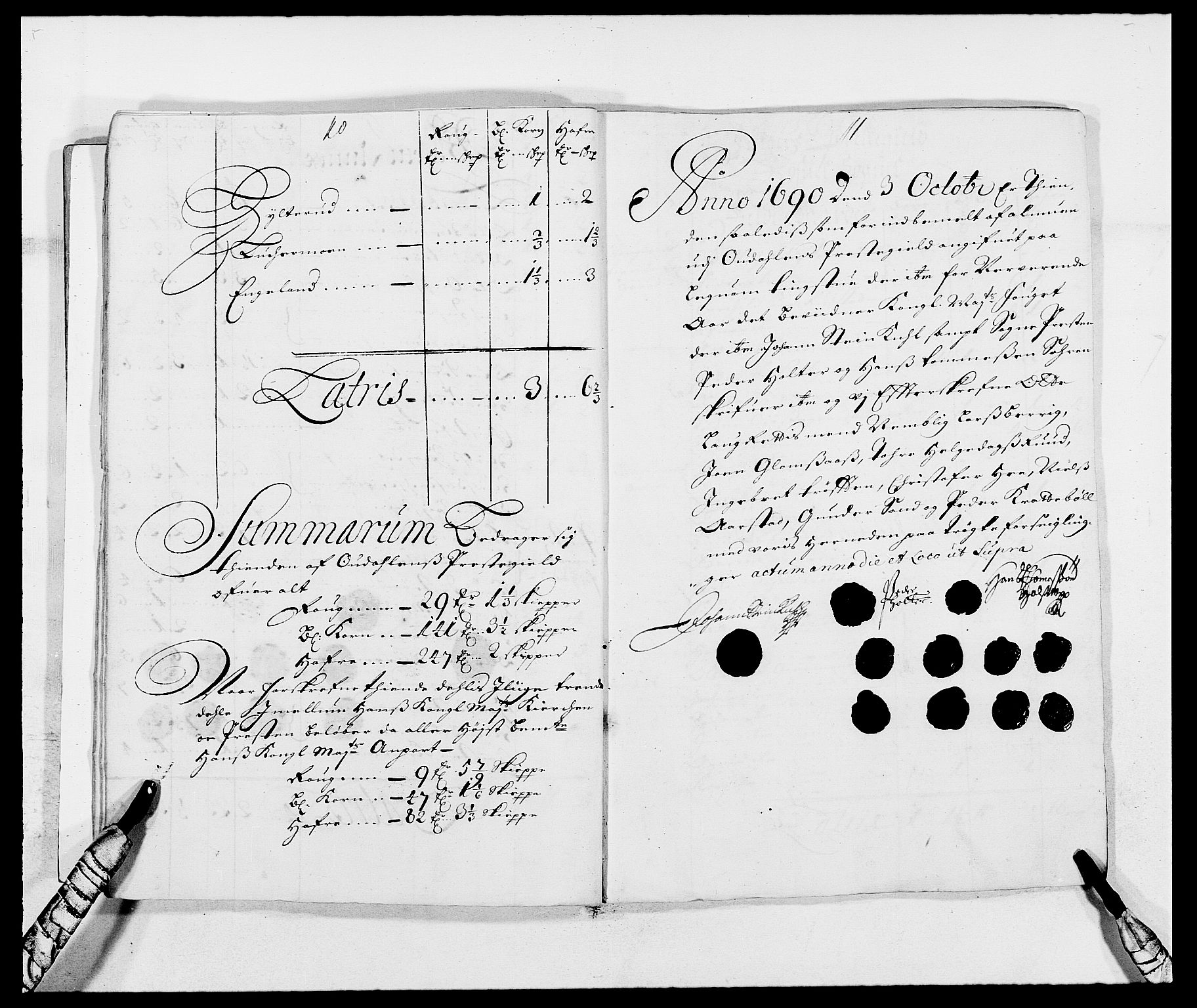 Rentekammeret inntil 1814, Reviderte regnskaper, Fogderegnskap, AV/RA-EA-4092/R13/L0828: Fogderegnskap Solør, Odal og Østerdal, 1690, p. 208