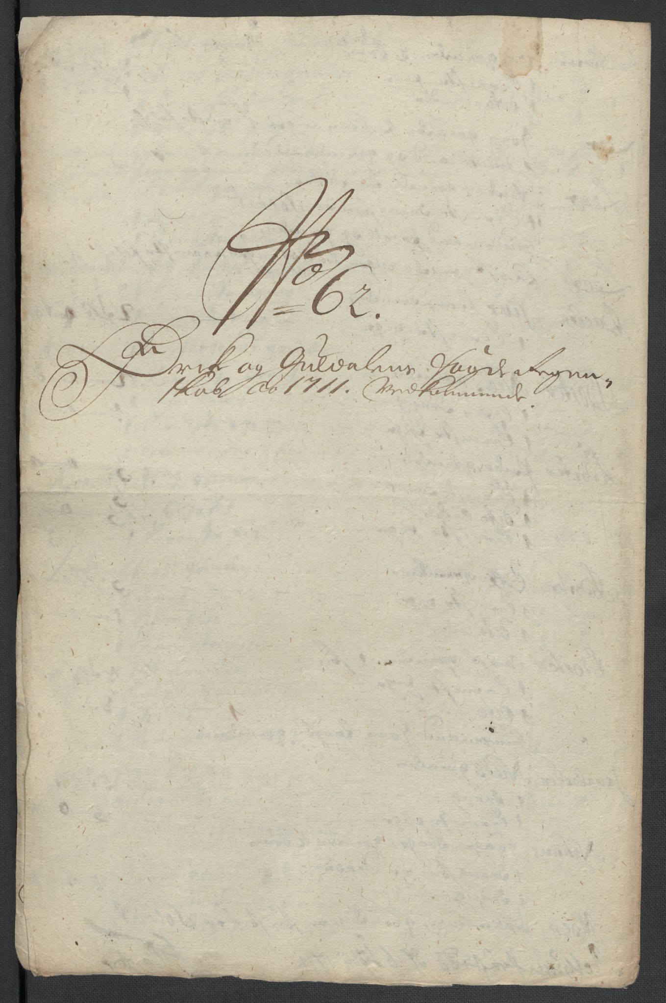 Rentekammeret inntil 1814, Reviderte regnskaper, Fogderegnskap, AV/RA-EA-4092/R60/L3962: Fogderegnskap Orkdal og Gauldal, 1711, p. 188