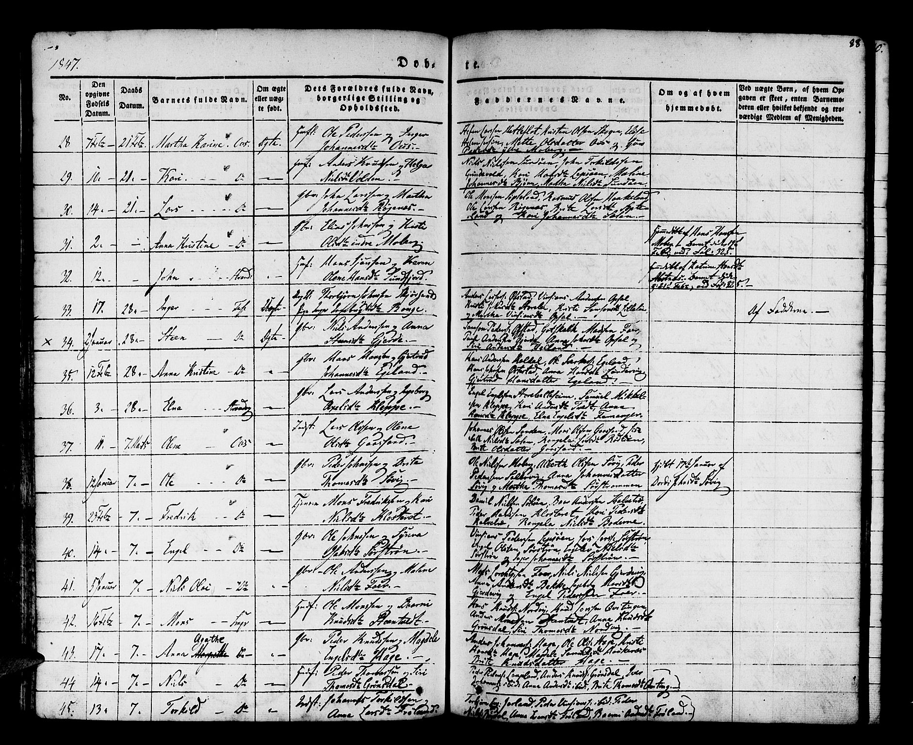 Os sokneprestembete, SAB/A-99929: Parish register (official) no. A 15, 1839-1851, p. 89
