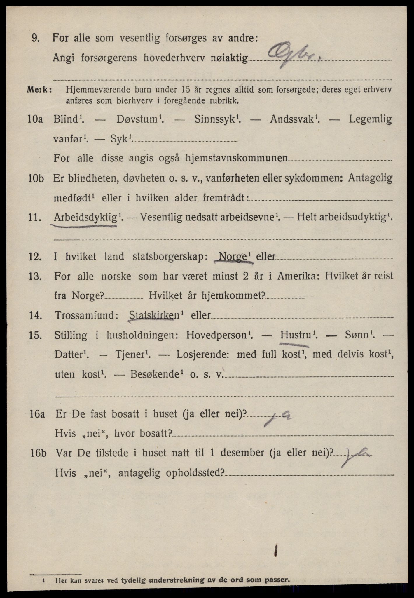 SAT, 1920 census for Fræna, 1920, p. 5086