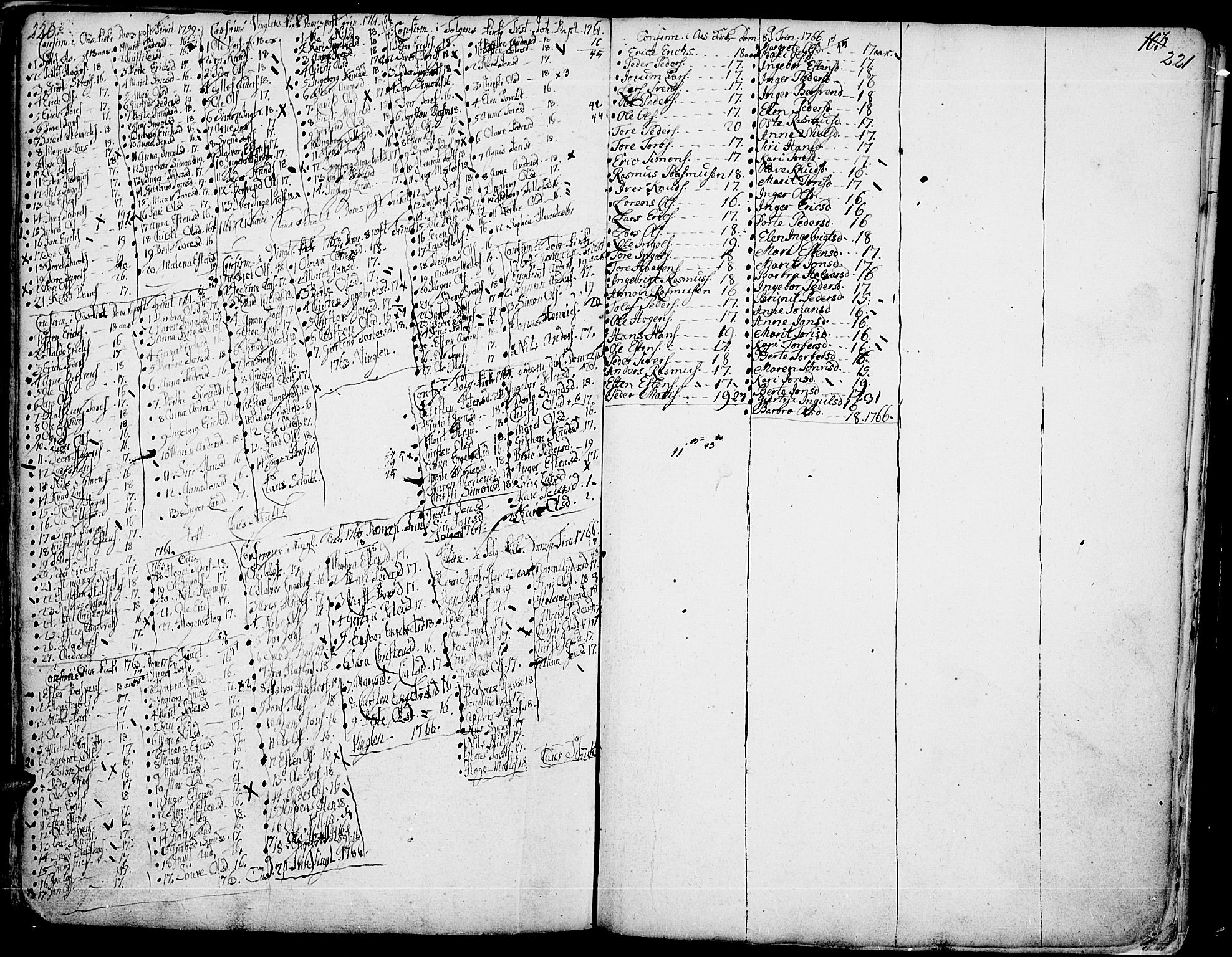 Tolga prestekontor, AV/SAH-PREST-062/K/L0001: Parish register (official) no. 1, 1733-1767, p. 220-221