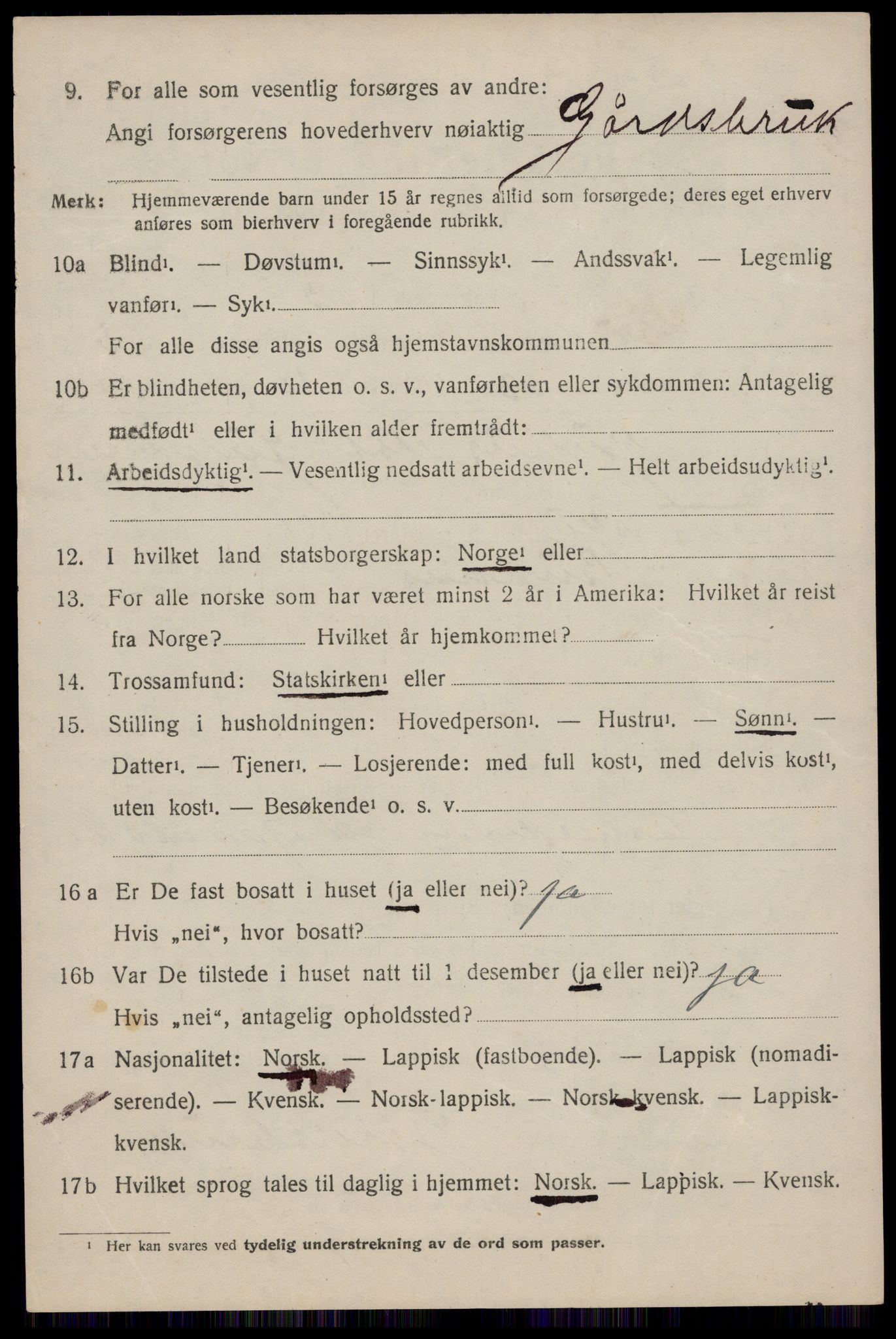 SAT, 1920 census for Buksnes, 1920, p. 3412