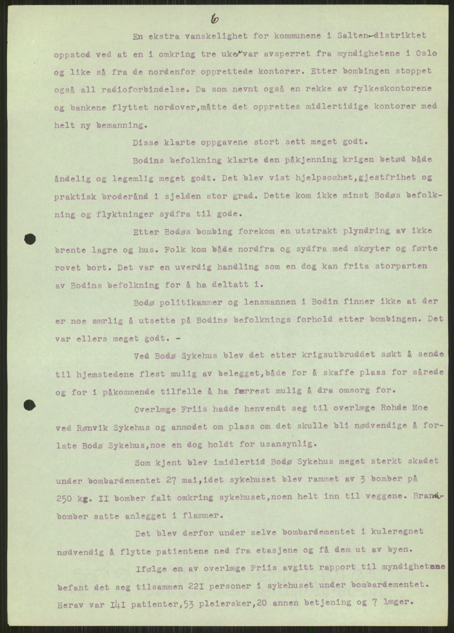 Forsvaret, Forsvarets krigshistoriske avdeling, AV/RA-RAFA-2017/Y/Ya/L0017: II-C-11-31 - Fylkesmenn.  Rapporter om krigsbegivenhetene 1940., 1940, p. 56