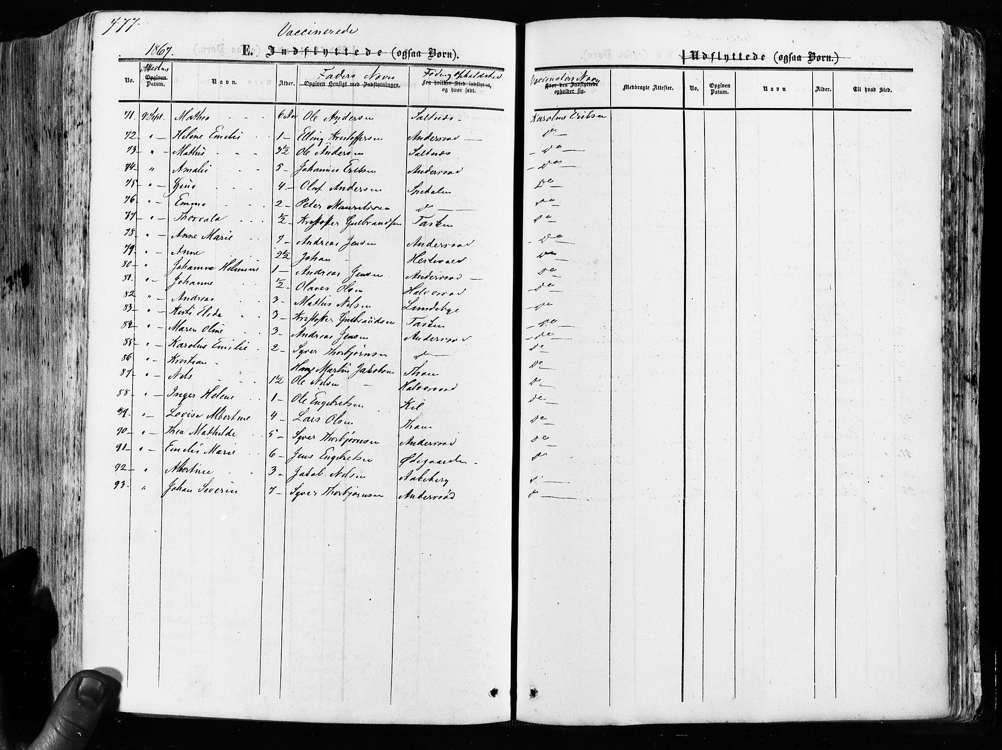 Råde prestekontor kirkebøker, AV/SAO-A-2009/F/Fa/L0006: Parish register (official) no. 6, 1854-1877, p. 477